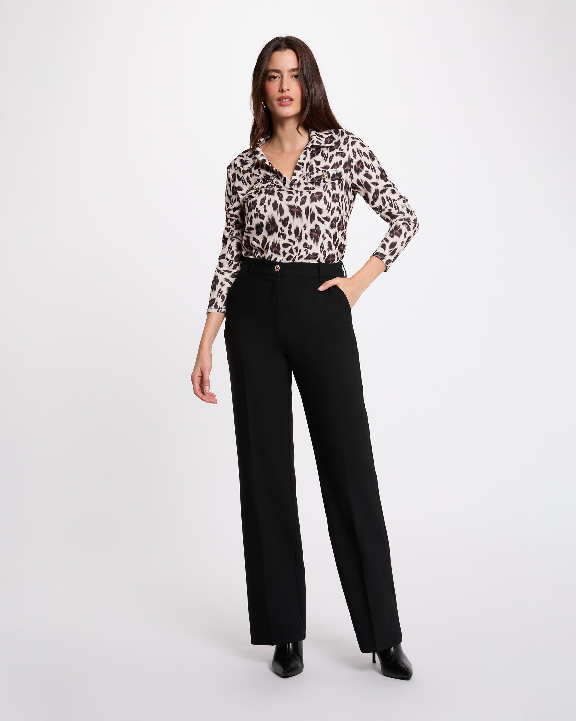 Blusa com Estampado Animalier Multicolor-4