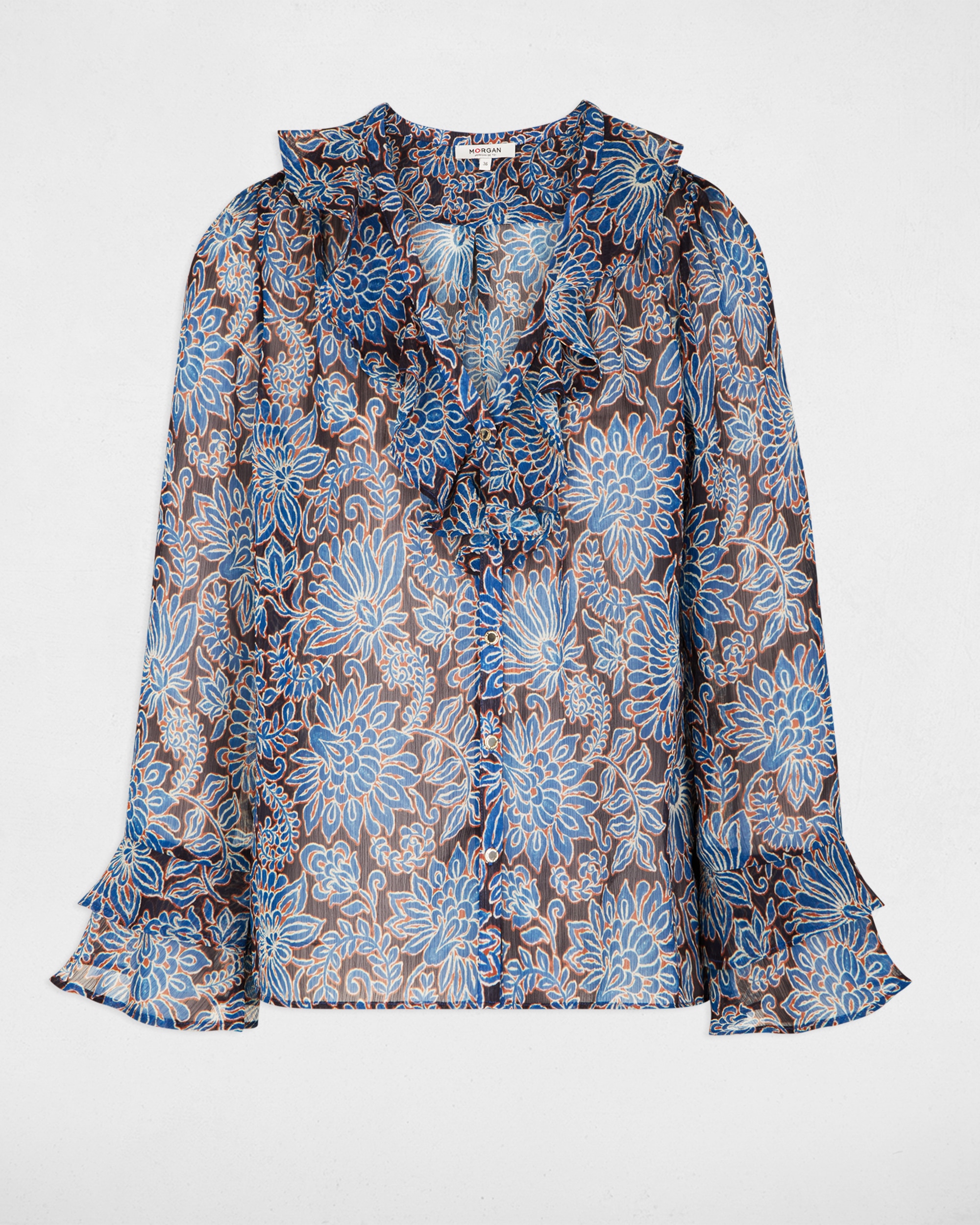 Camisa de Gase Ajustada Multicolor-2