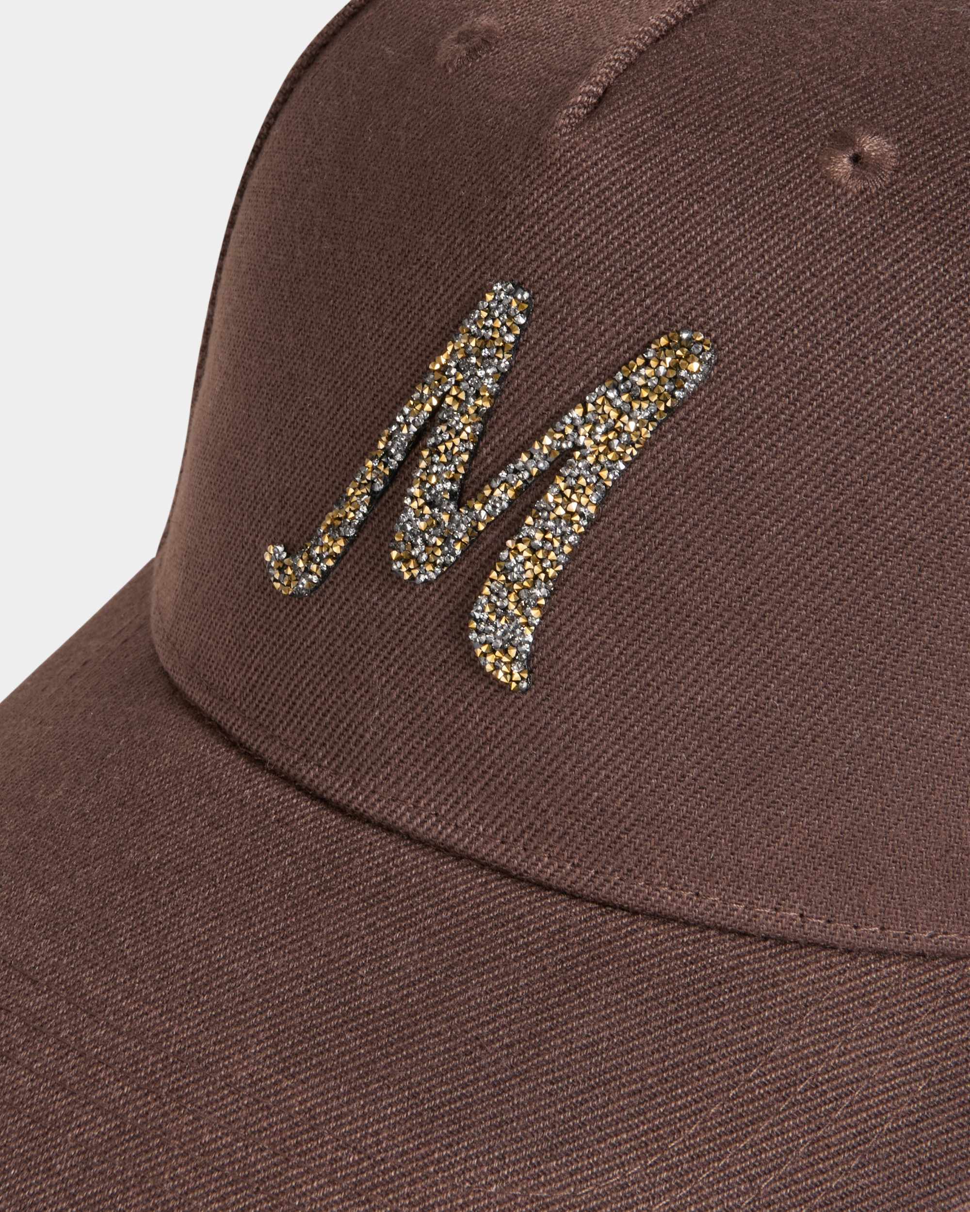 Boné com Logo de Strass Castanho-2
