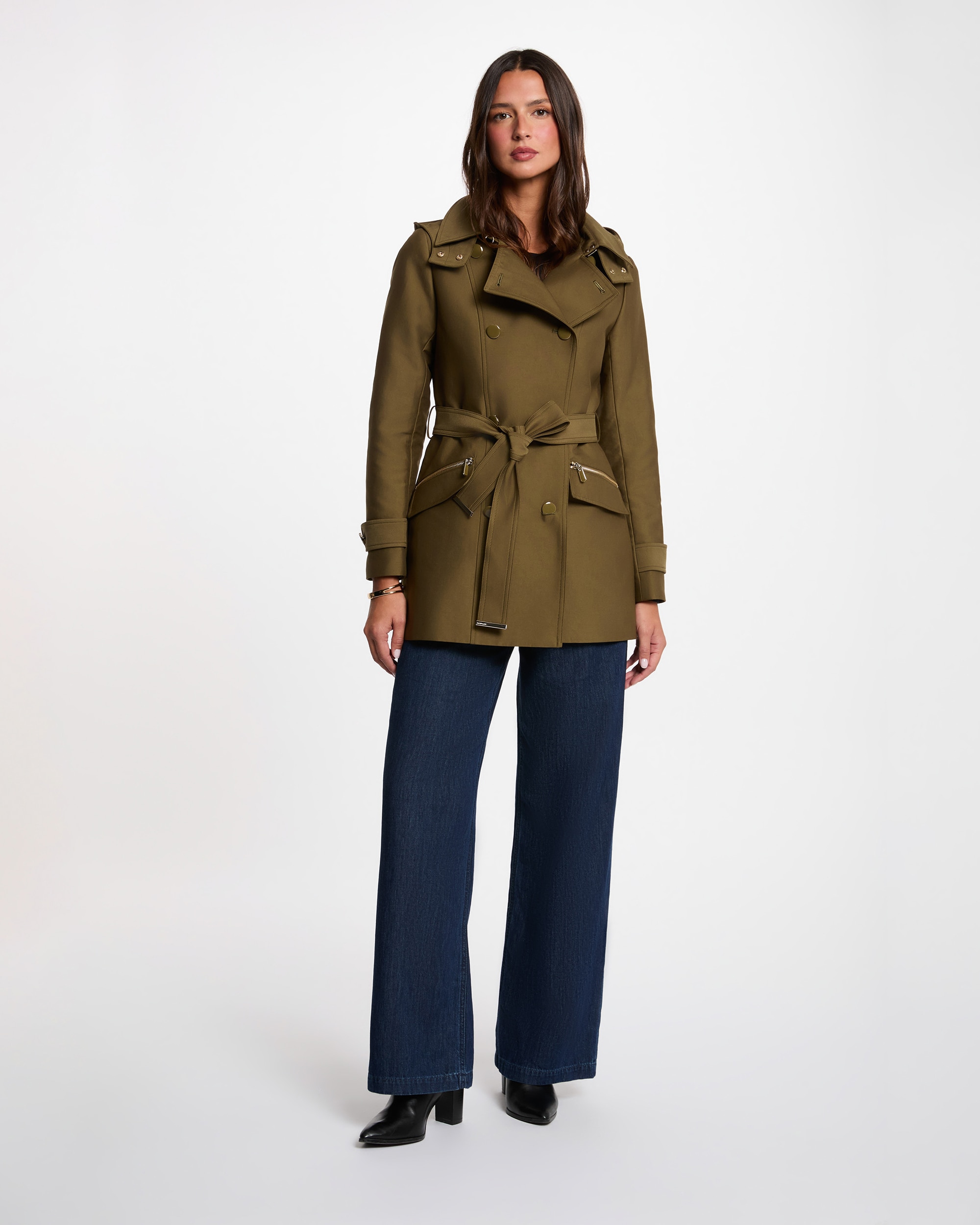 Gabardina com Cinto Verde-militar-4