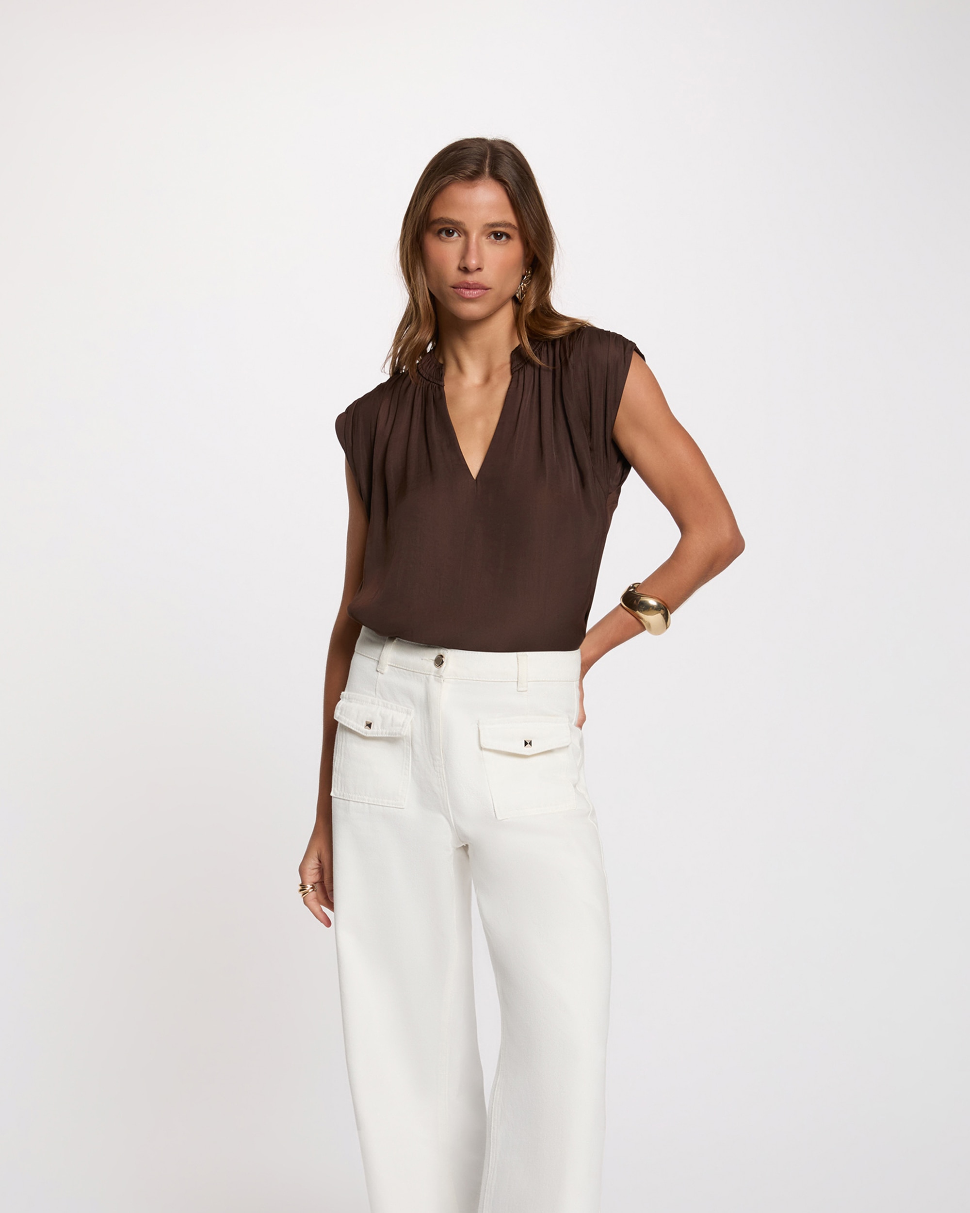 Imagem 0 de Blusa com Decote em V