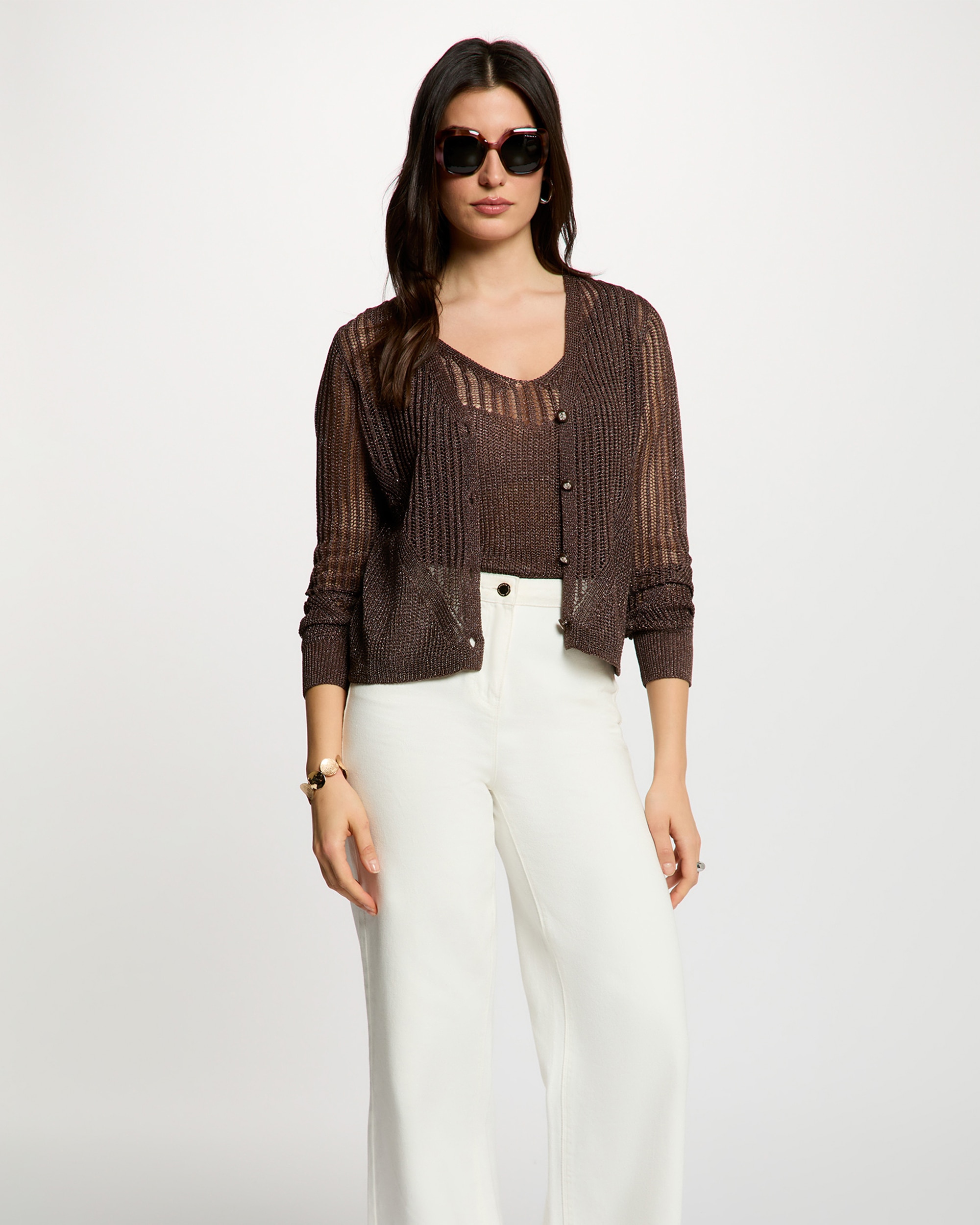 Imagem 0 de Cardigan com Decote em V