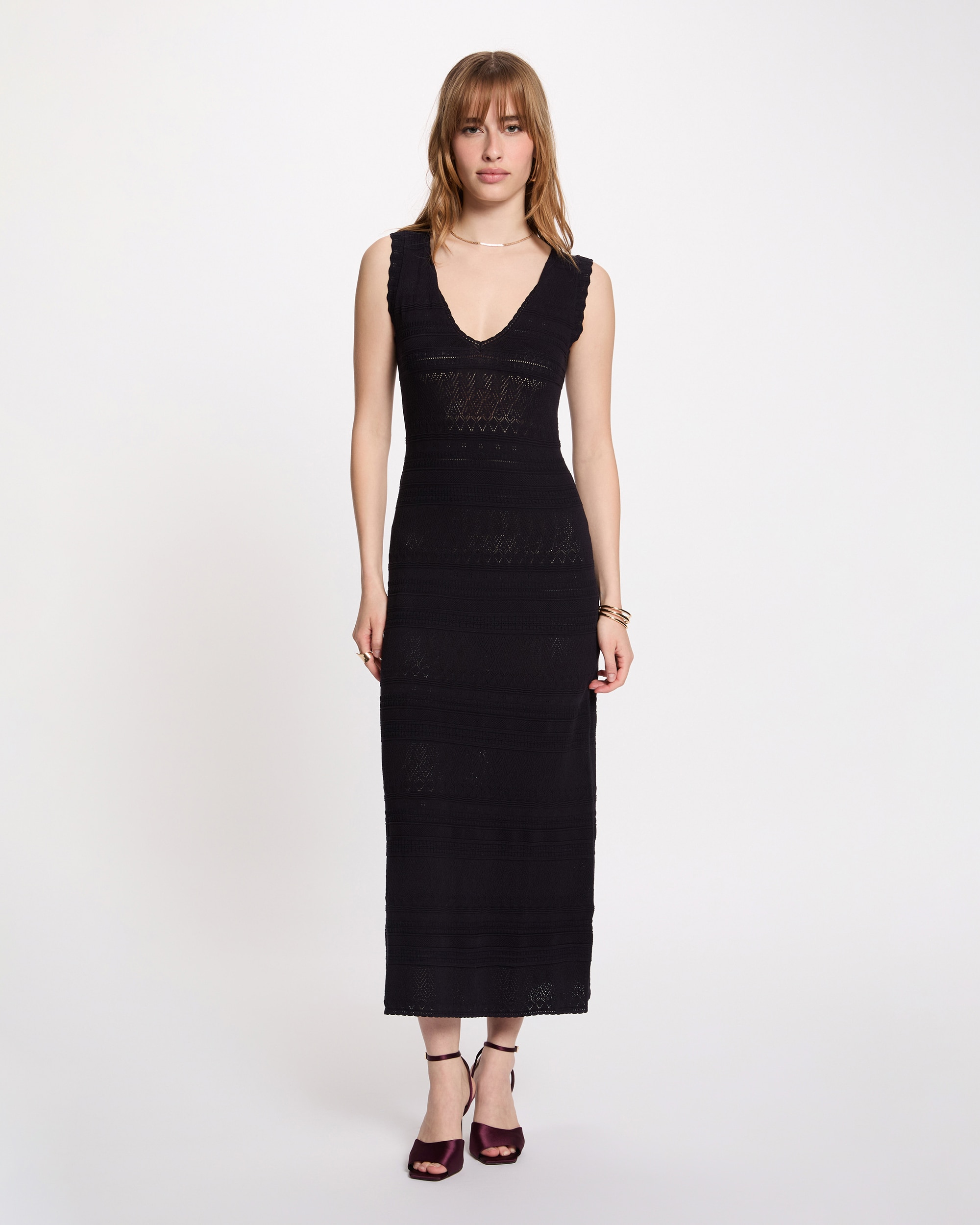 Imagem 0 de Vestido Midi com Decote em V