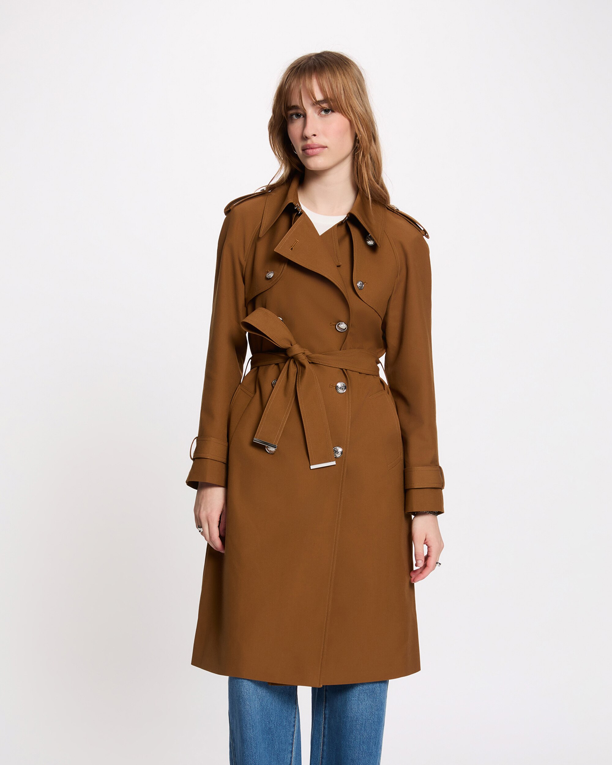 Imagem 0 de Gabardina Comprida com Cinto