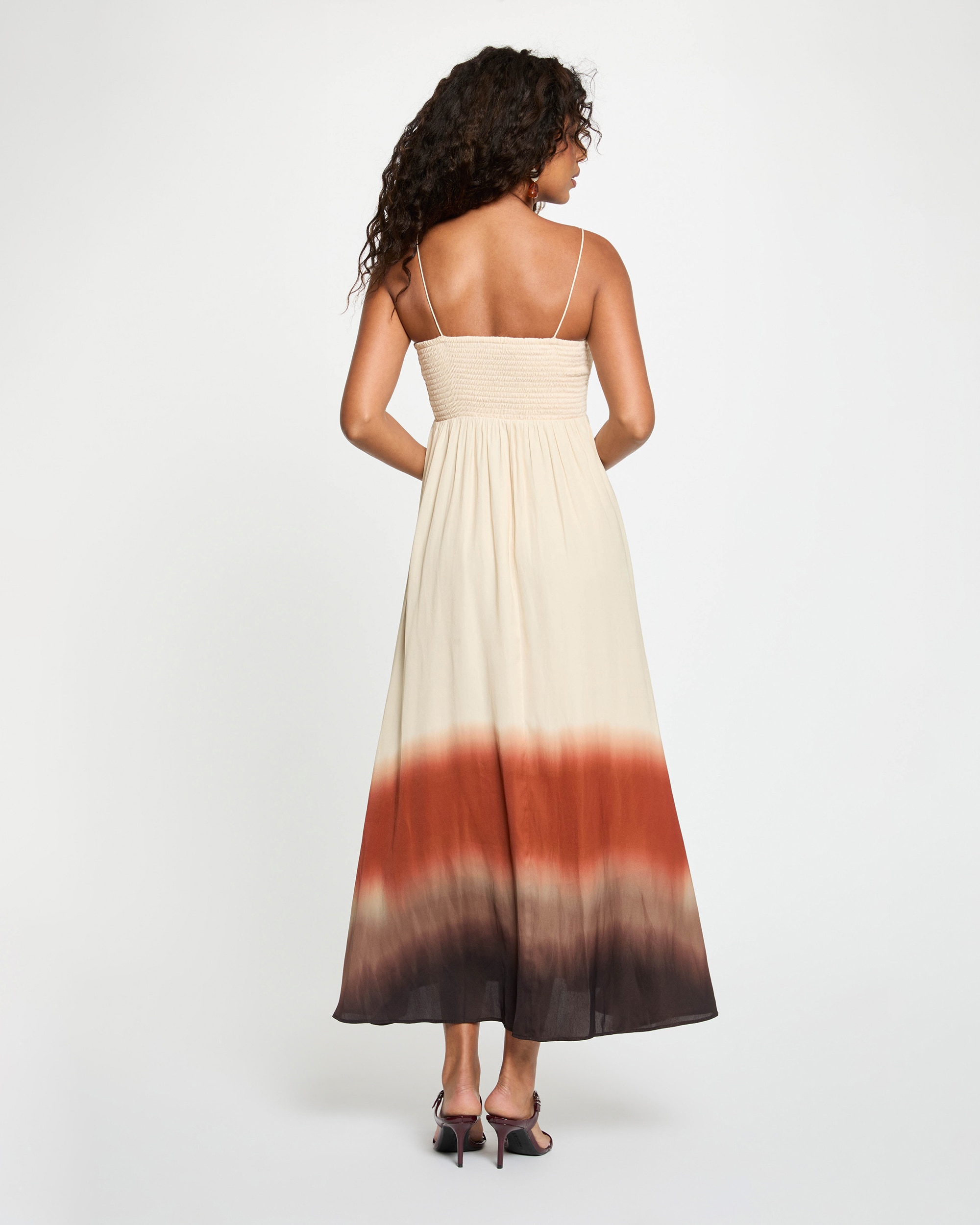 Vestido Comprido com Estampado Tye-dye Multicolor-3