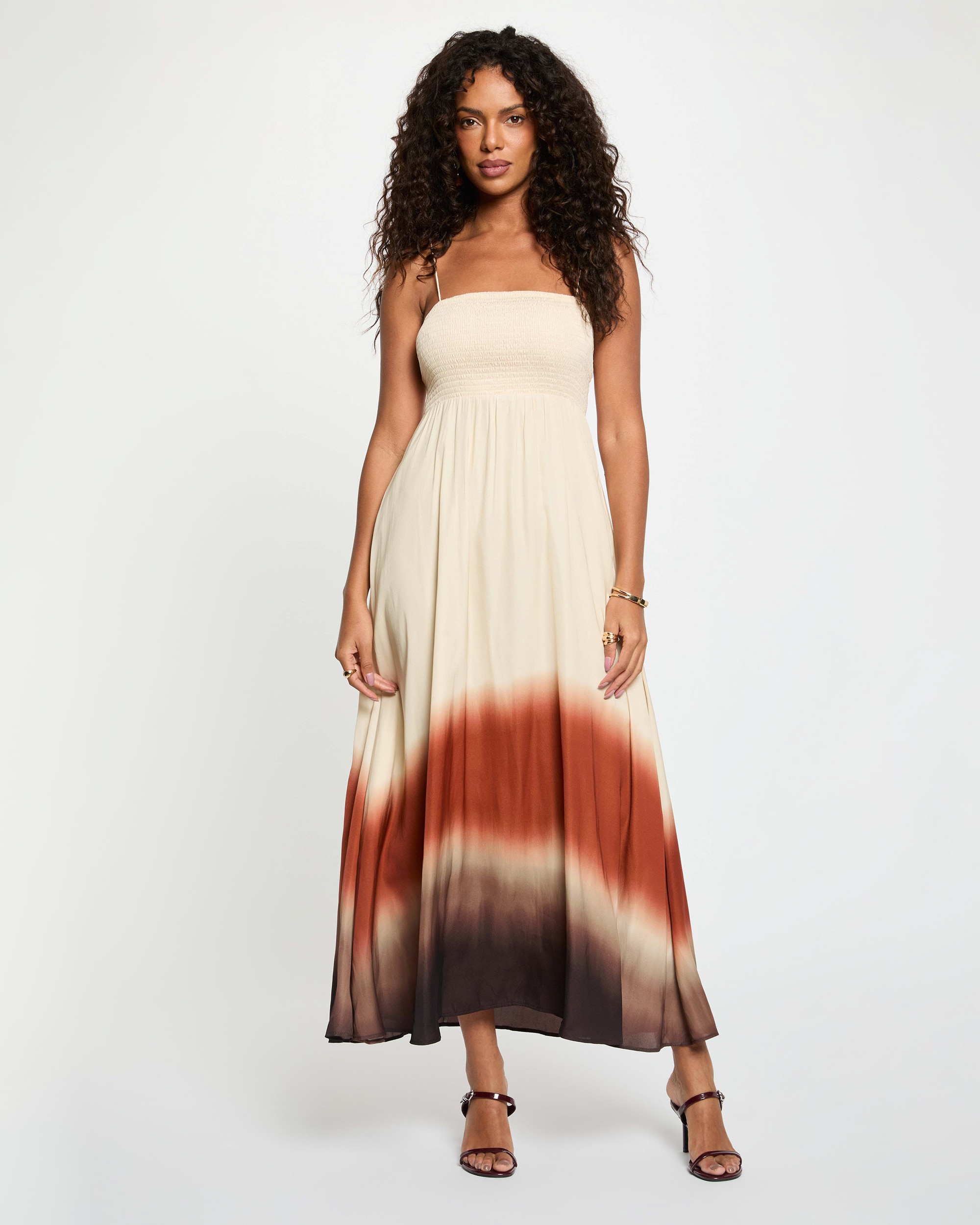 Vestido Comprido com Estampado Tye-dye Multicolor-4