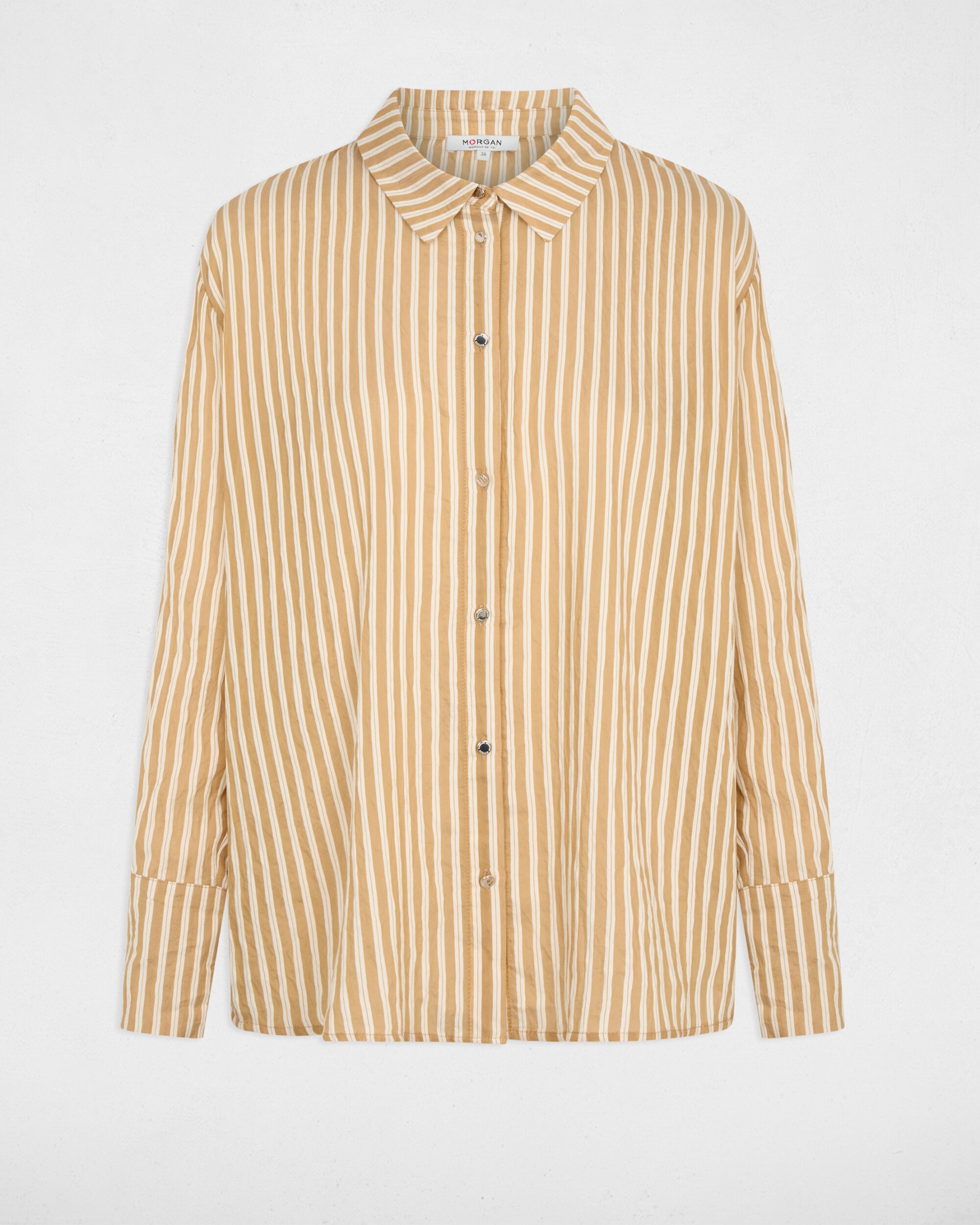 Camisa com Estampado Às Riscas Multicolor-2