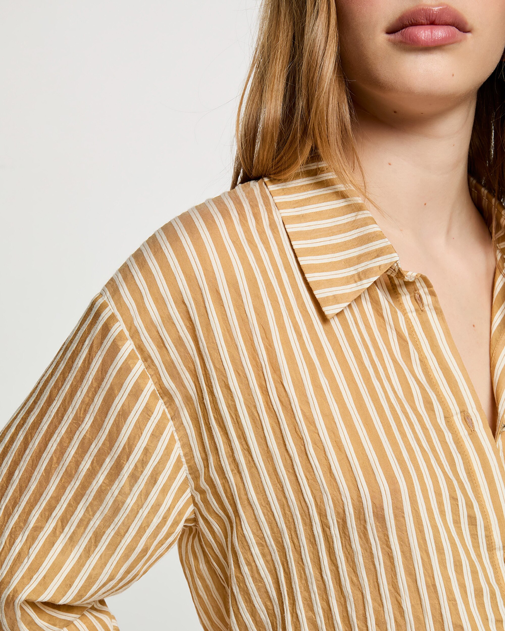 Camisa com Estampado Às Riscas Multicolor-5