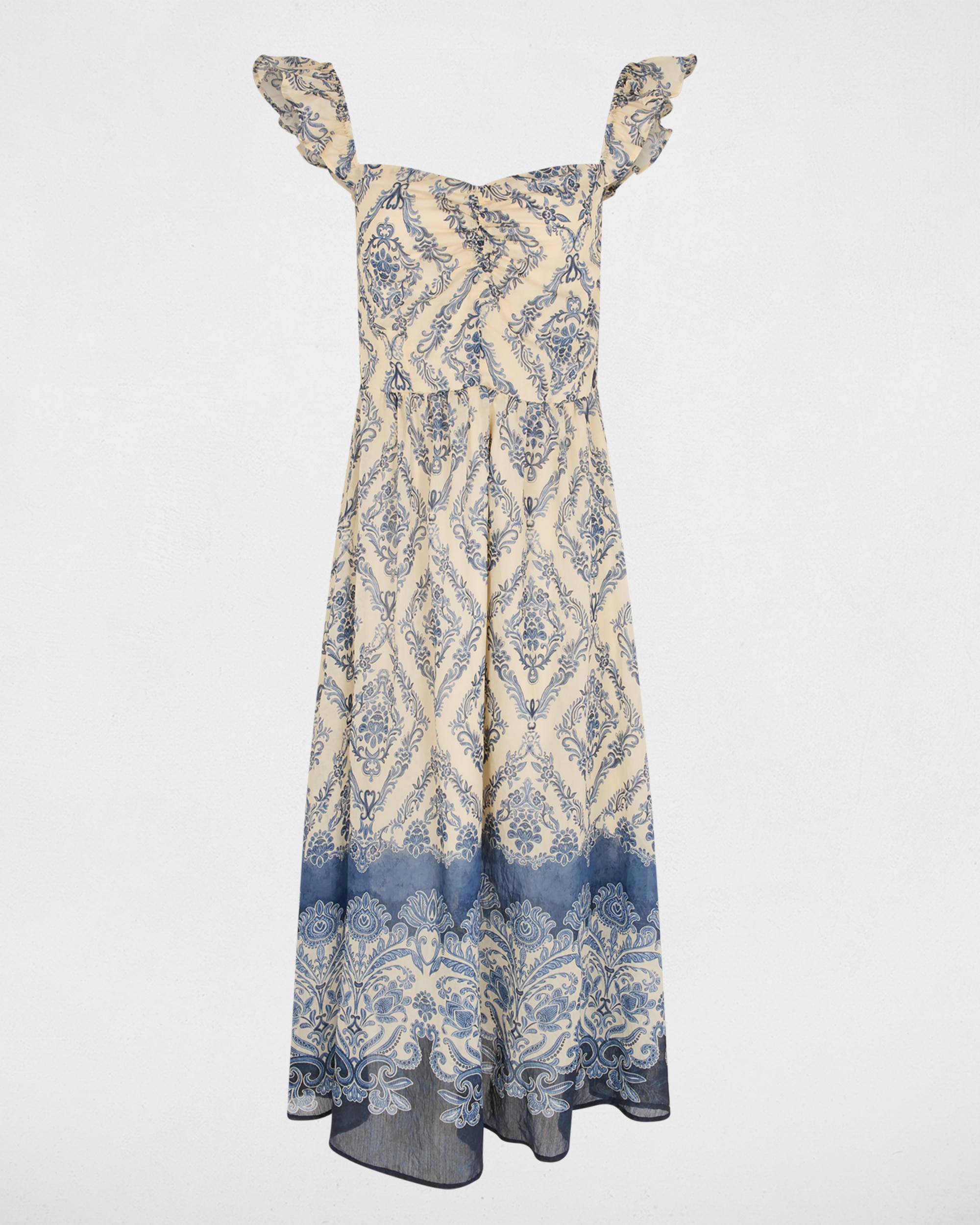Vestido Comprido com Estampado Paisley Multicolor-2