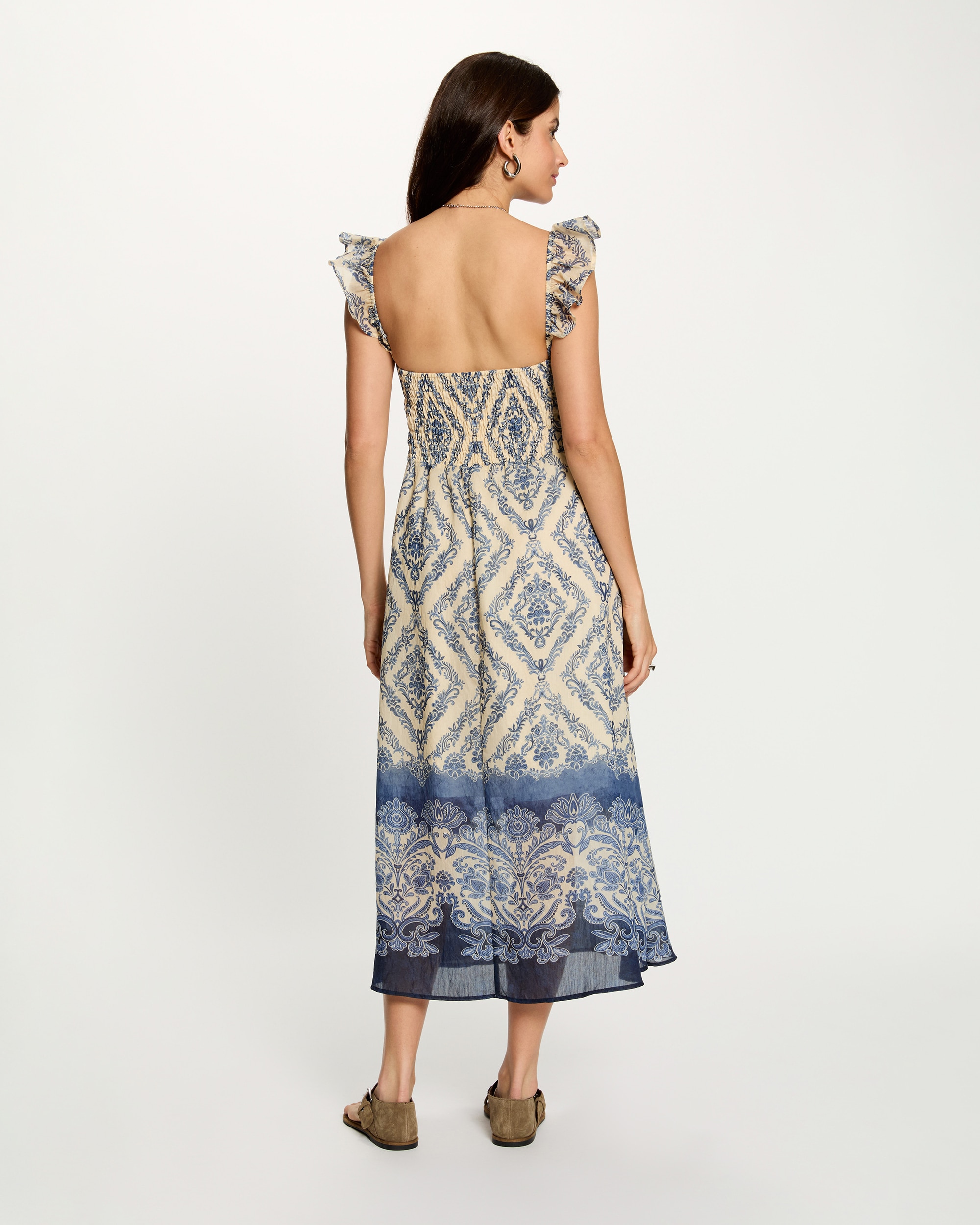 Vestido Comprido com Estampado Paisley Multicolor-3