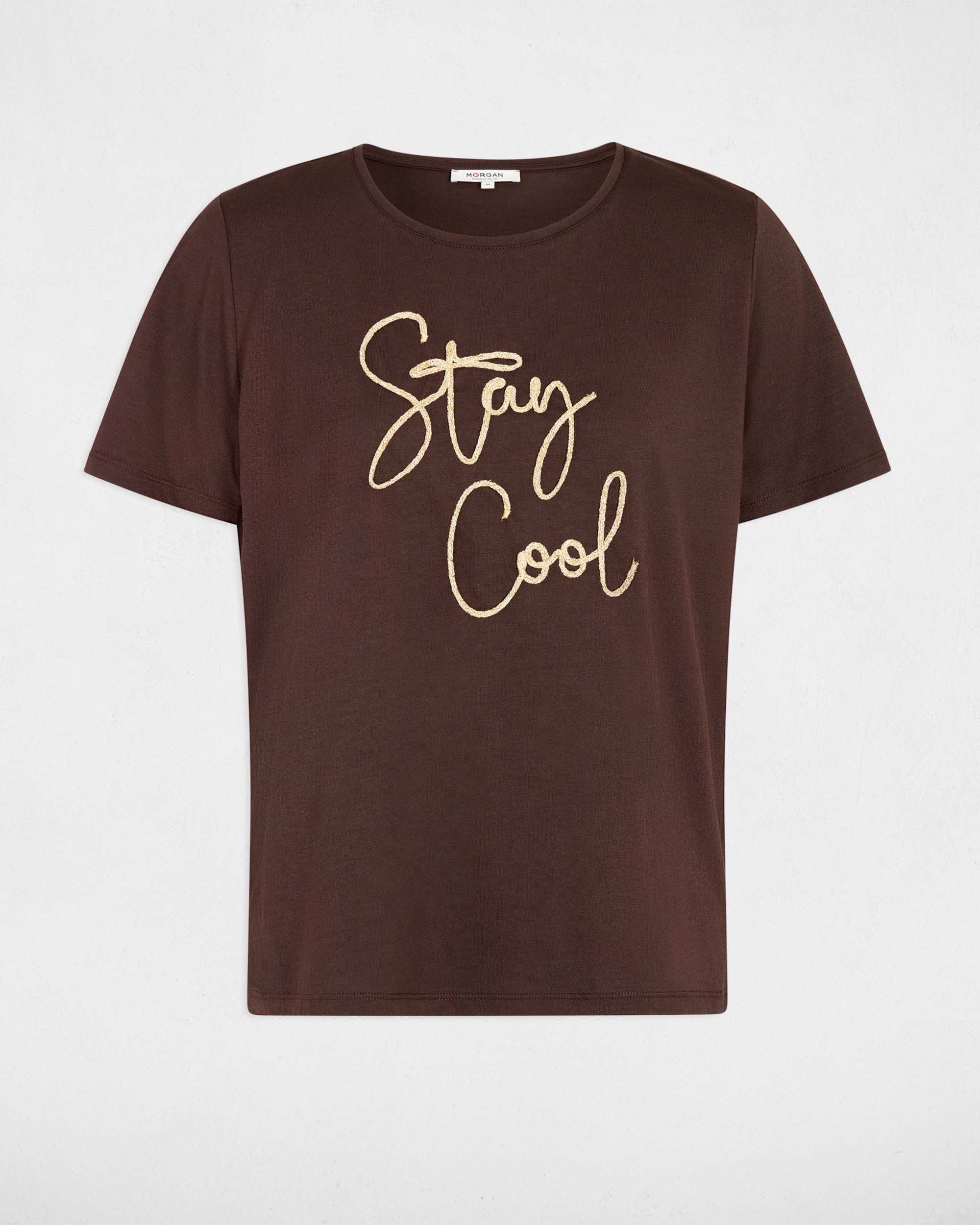 T-shirt com Logo Castanho-escuro-2
