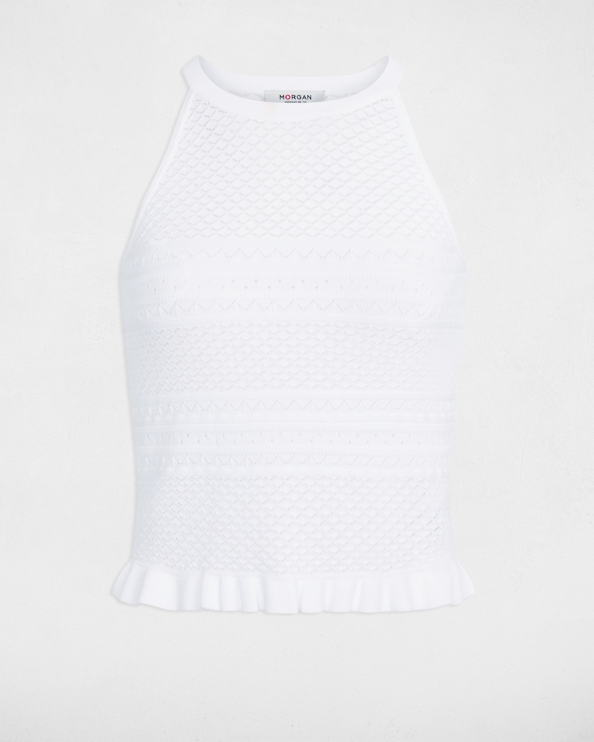 Top em Malha Fina Efeito Renda Branco-2