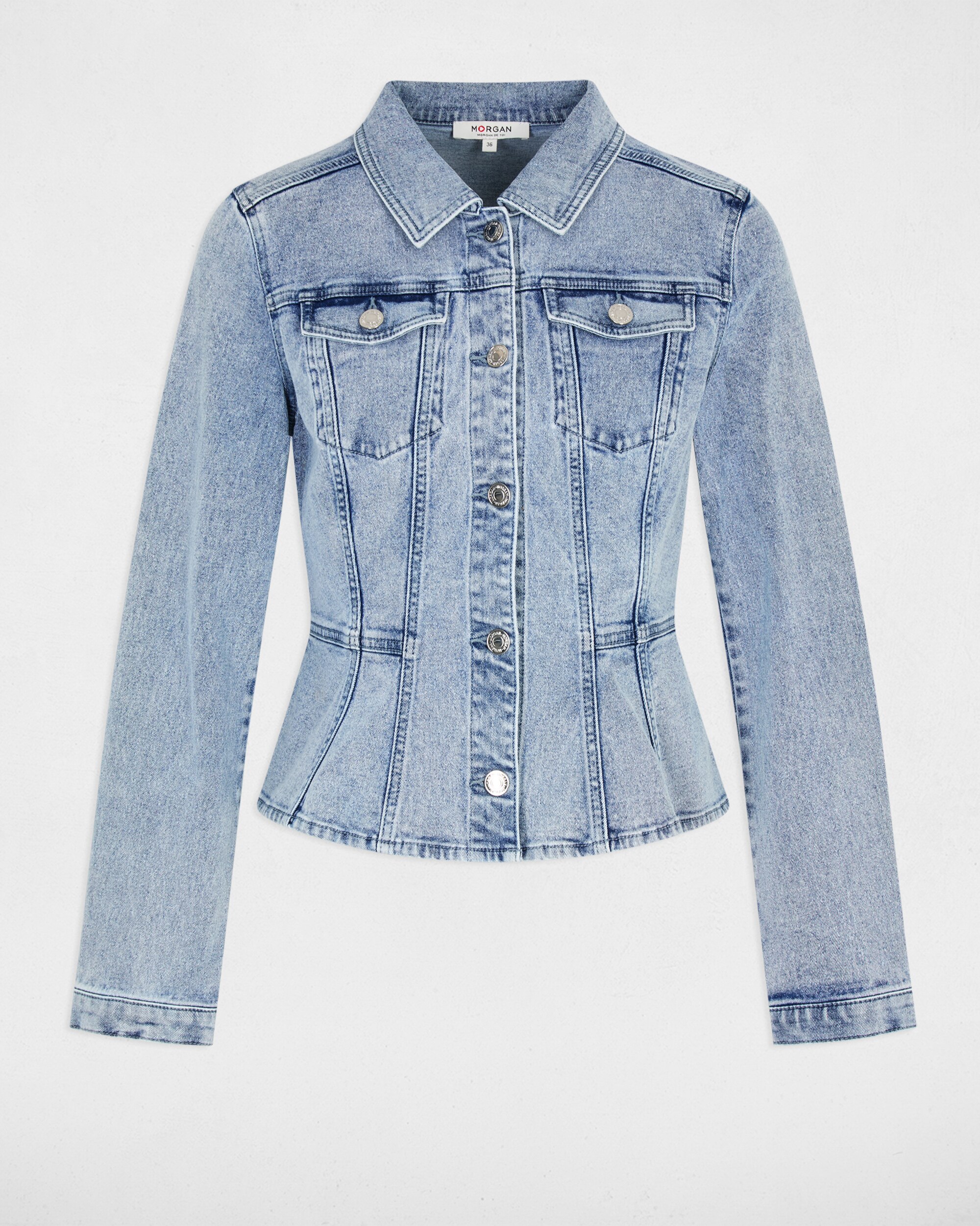 Blusão Jeans com Corte Ajustado Azul-ganga-2