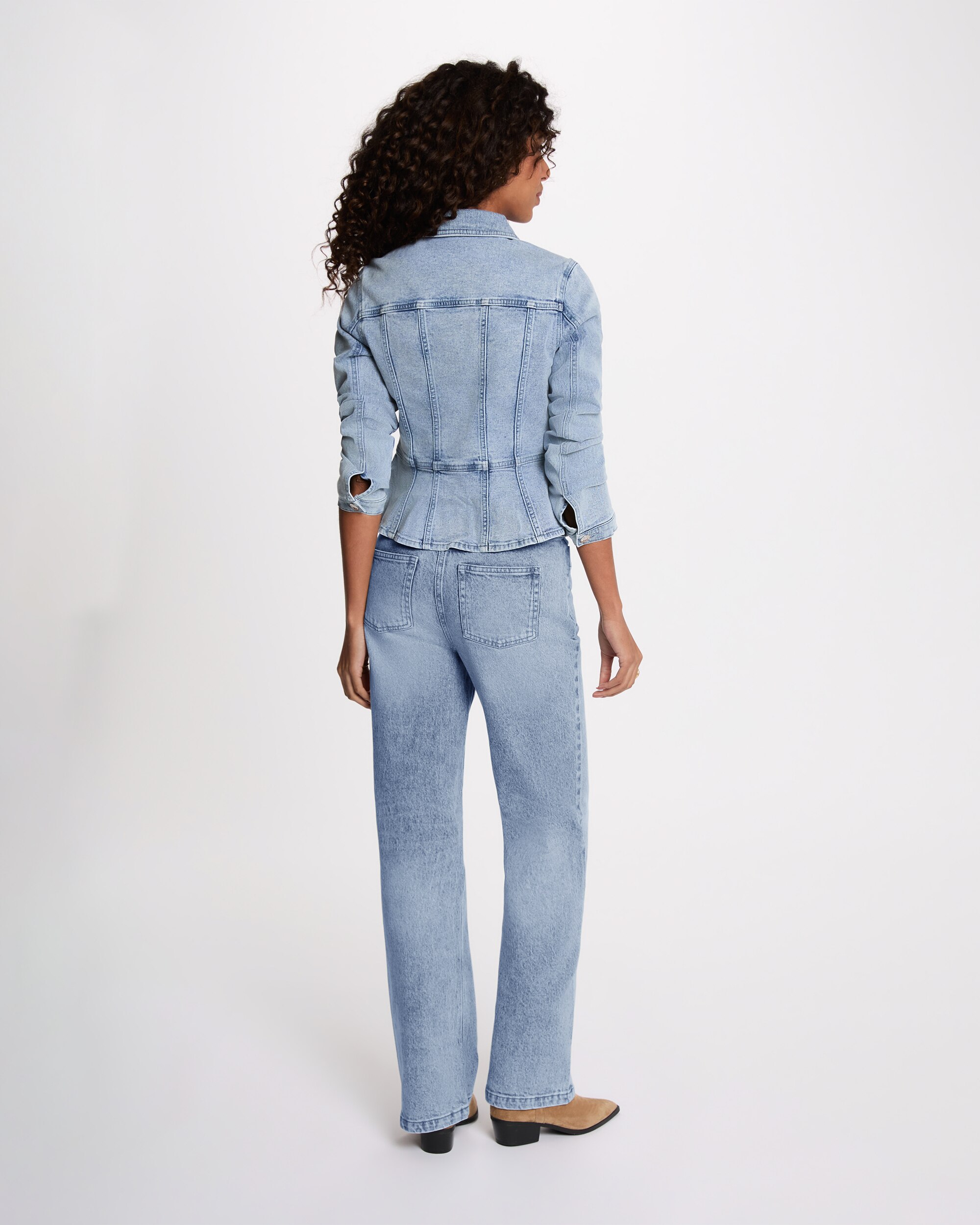 Blusão Jeans com Corte Ajustado Azul-ganga-3