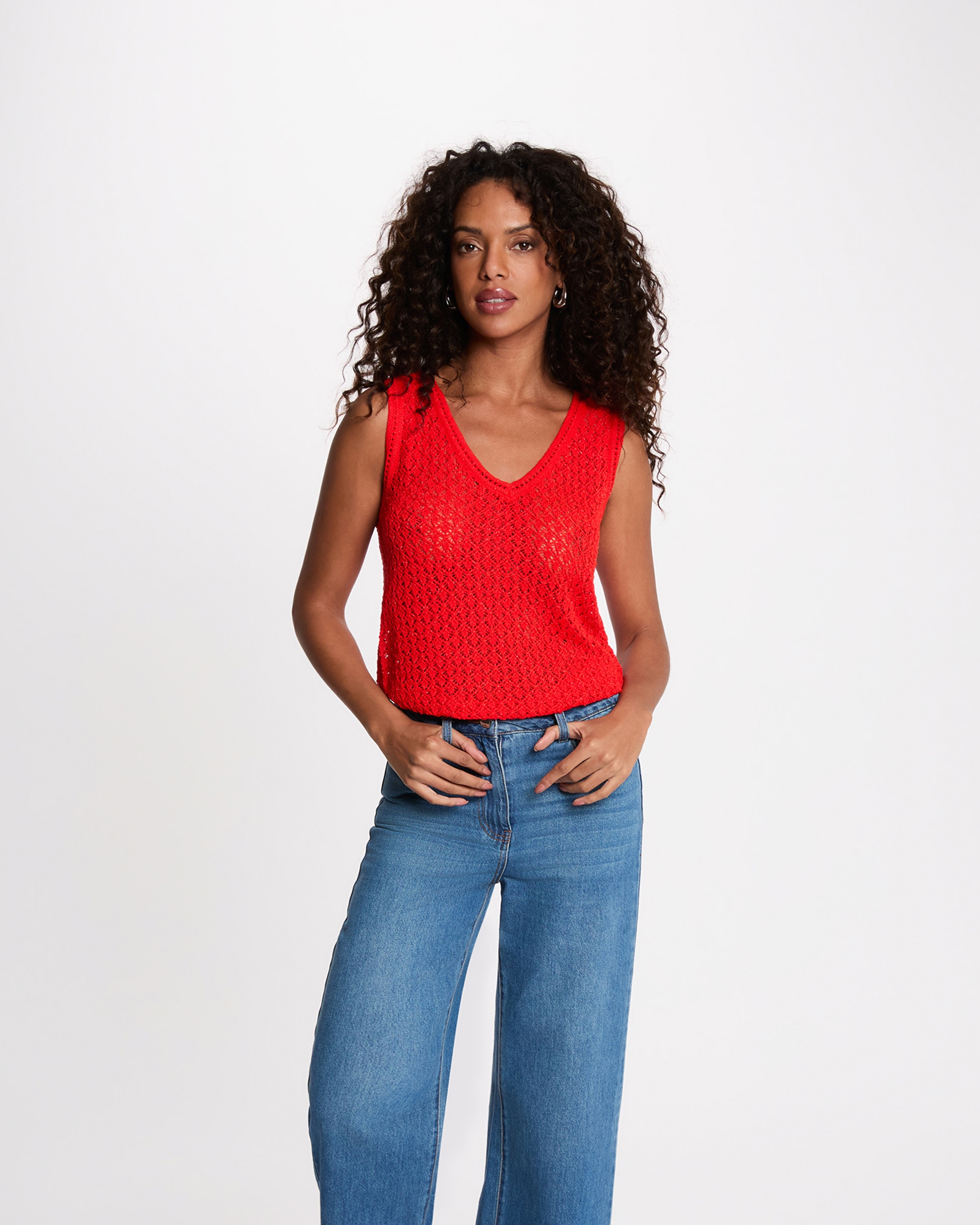Imagem 0 de Top de Crochet com Decote em V