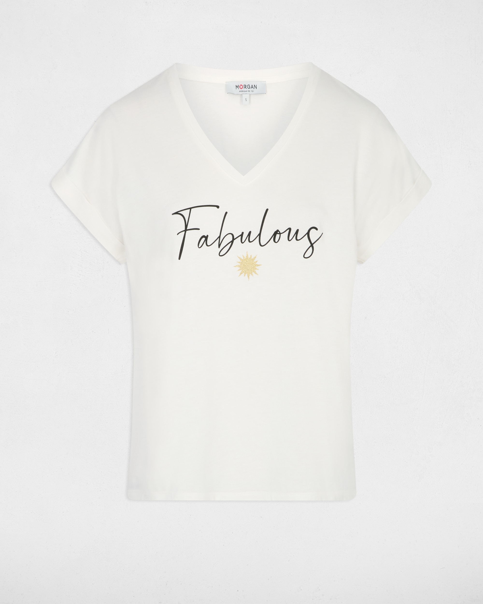 T-shirt com Estampado Branco-2