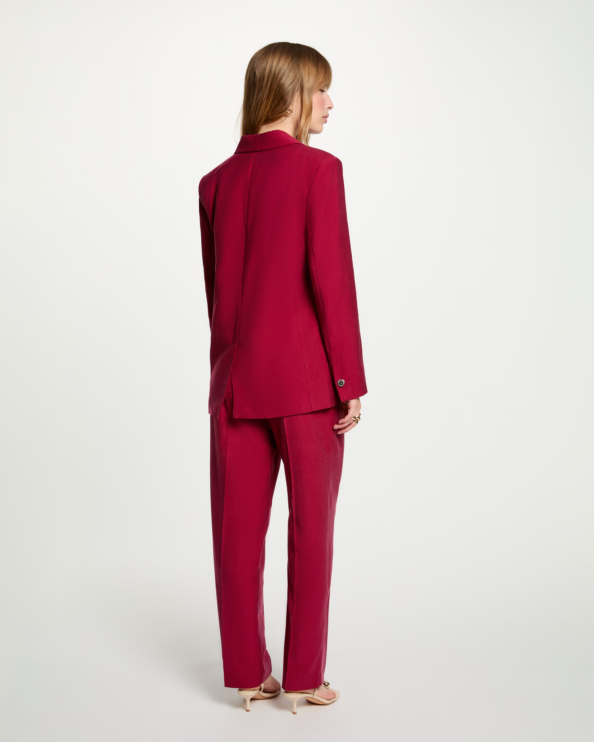 Blazer com Bolsos Italianos Bordeaux-3
