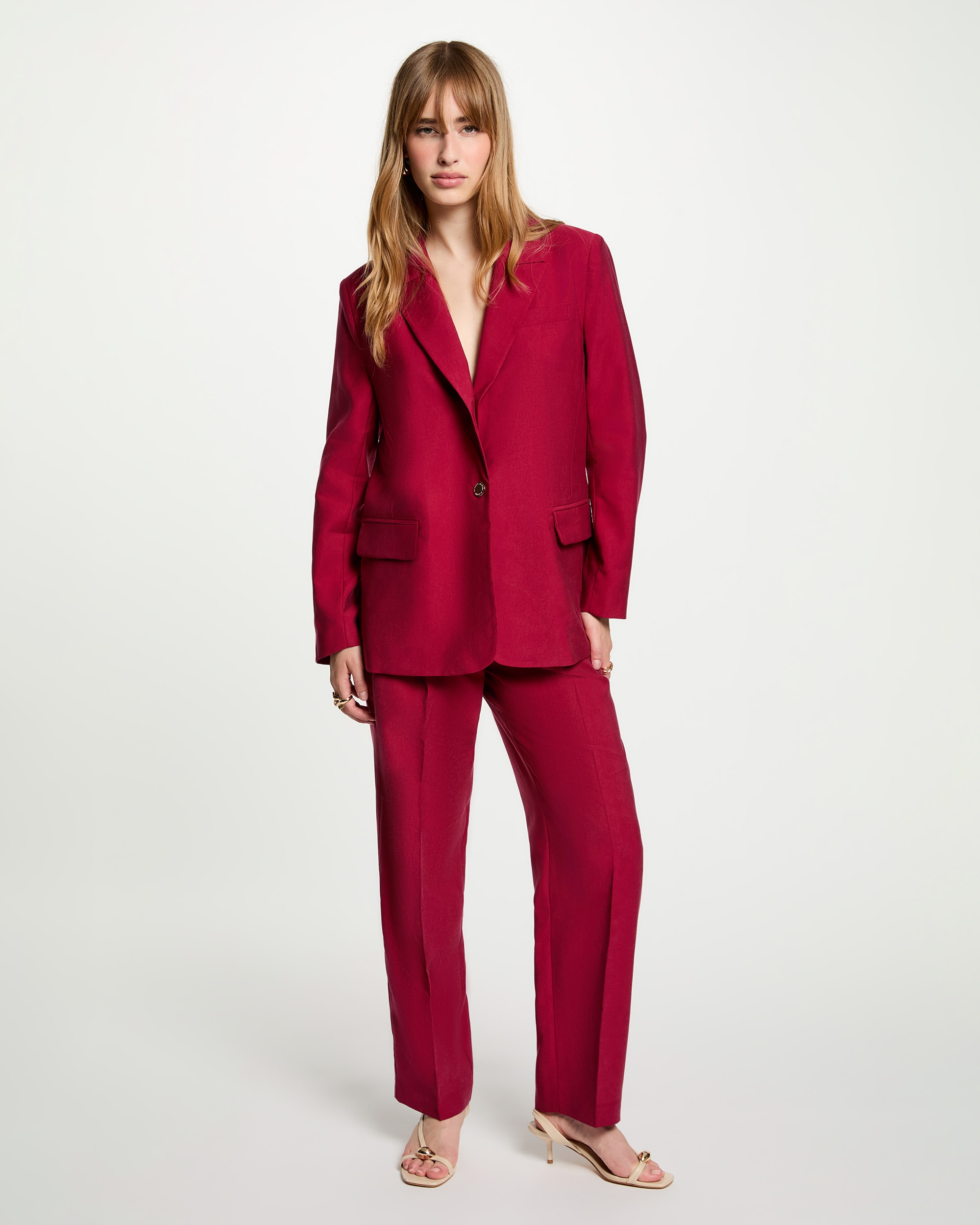 Blazer com Bolsos Italianos Bordeaux-4