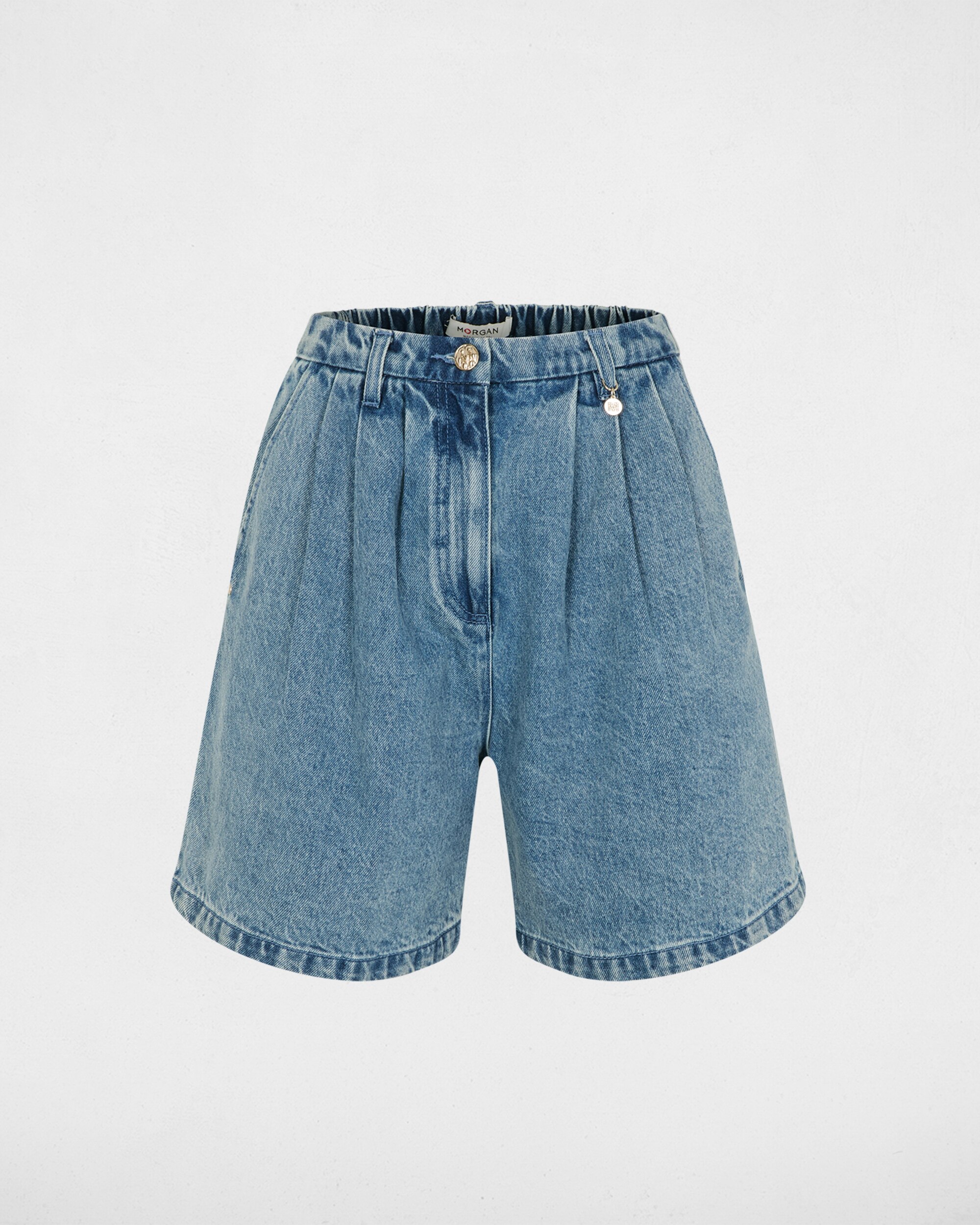 Bermuda Jeans de Cintura Subida Azul-ganga-2