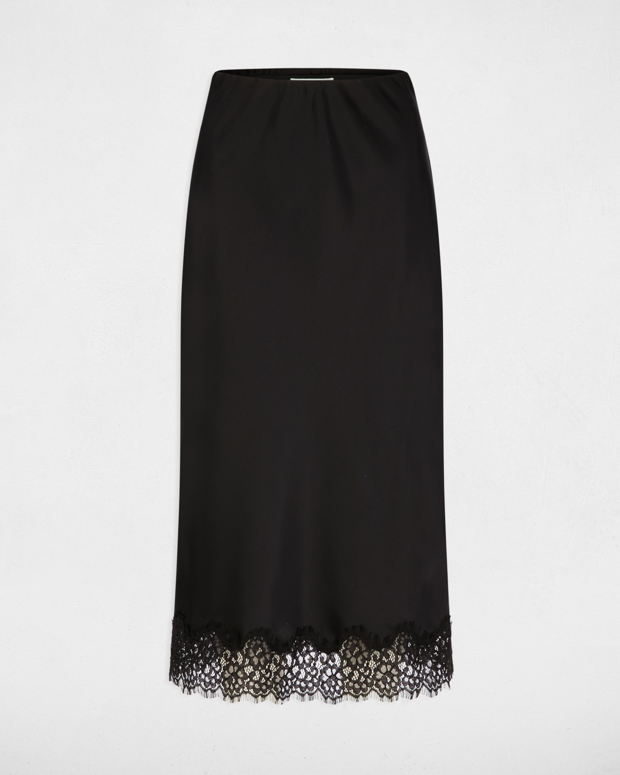 Saia Comprida de Renda Preto-2