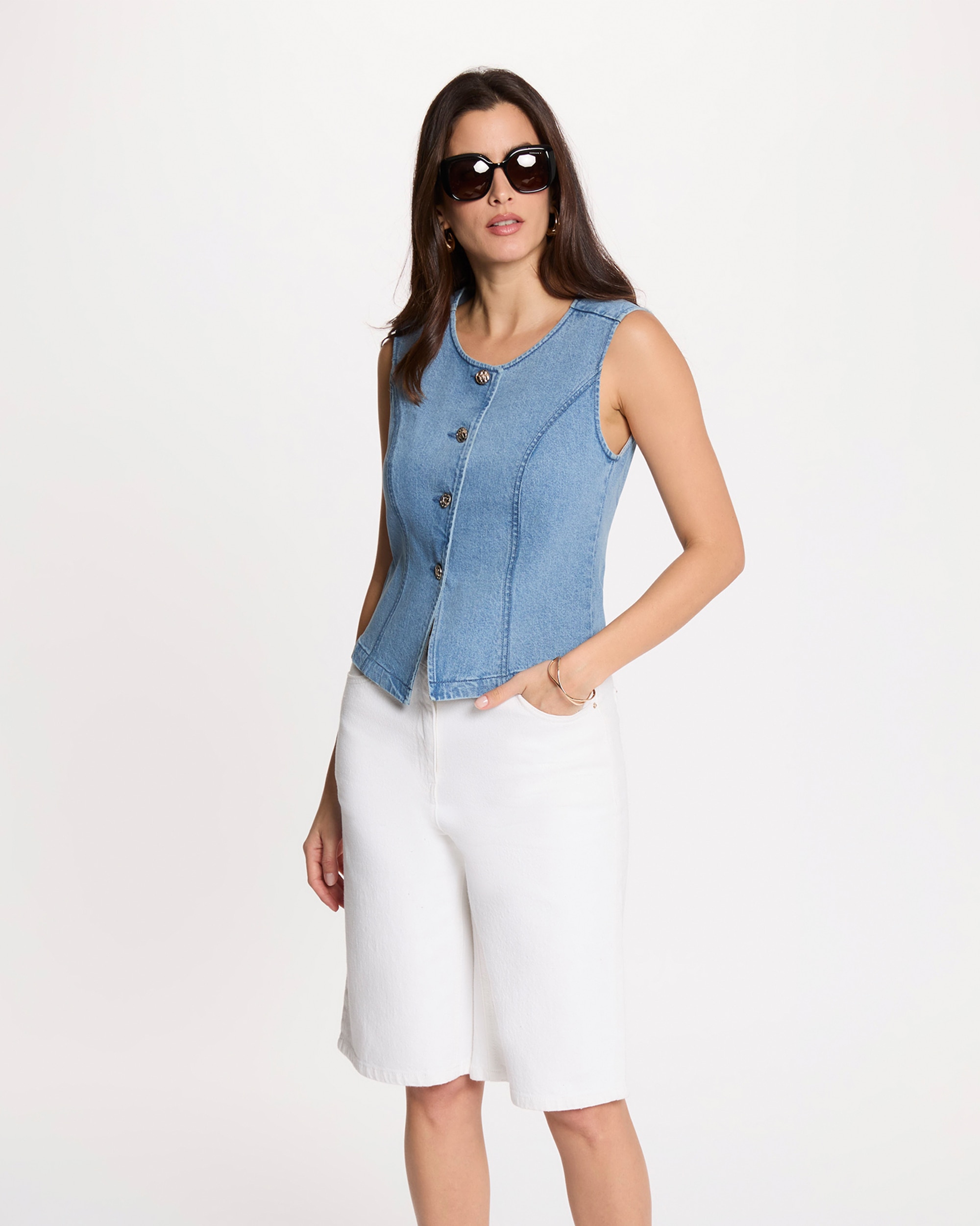 Colete Jeans Ajustado Azul-ganga-1
