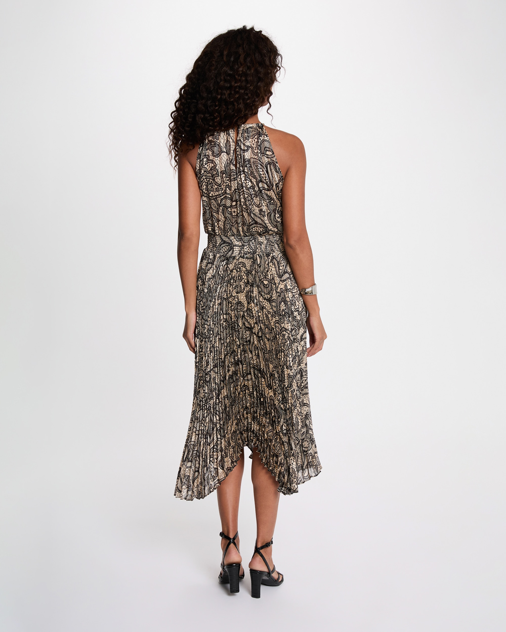 Vestido Comprido com Cintura Franzida e Estampado Multicolor-3