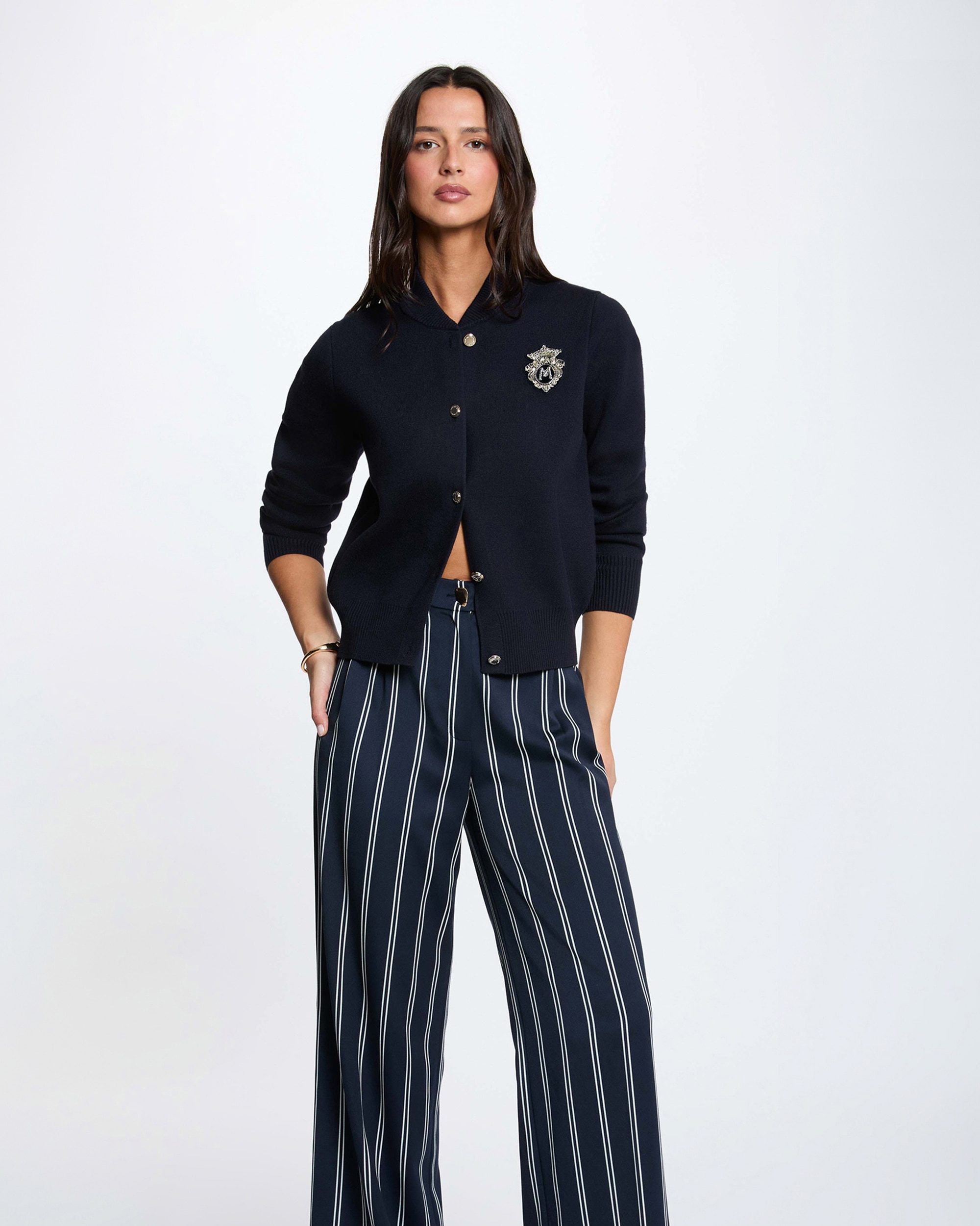 Camisola com Fecho de Botões Azul-marinho-1