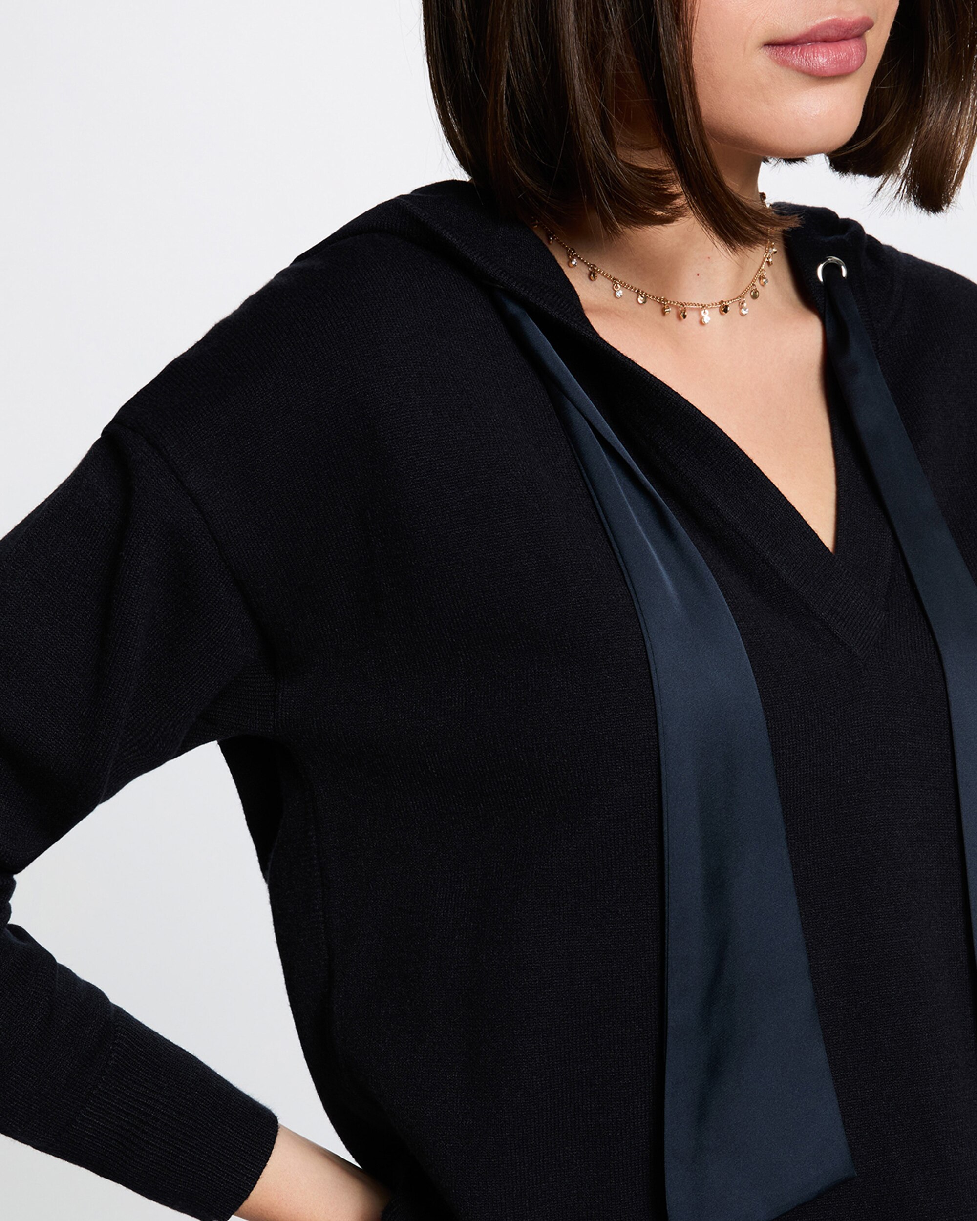 Camisola com Capuz Azul-marinho-5