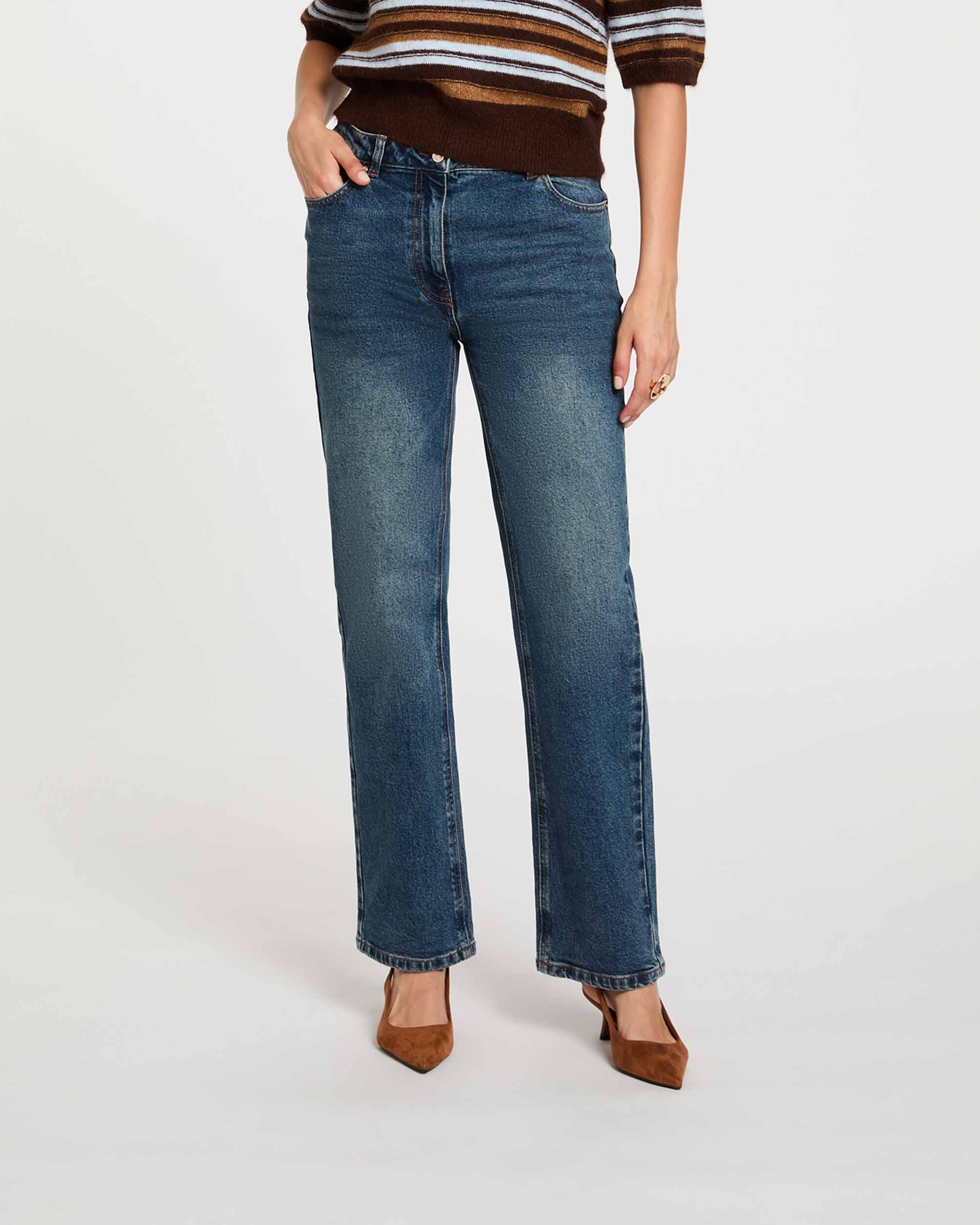 Imagem 0 de Jeans Straight 5 Bolsos