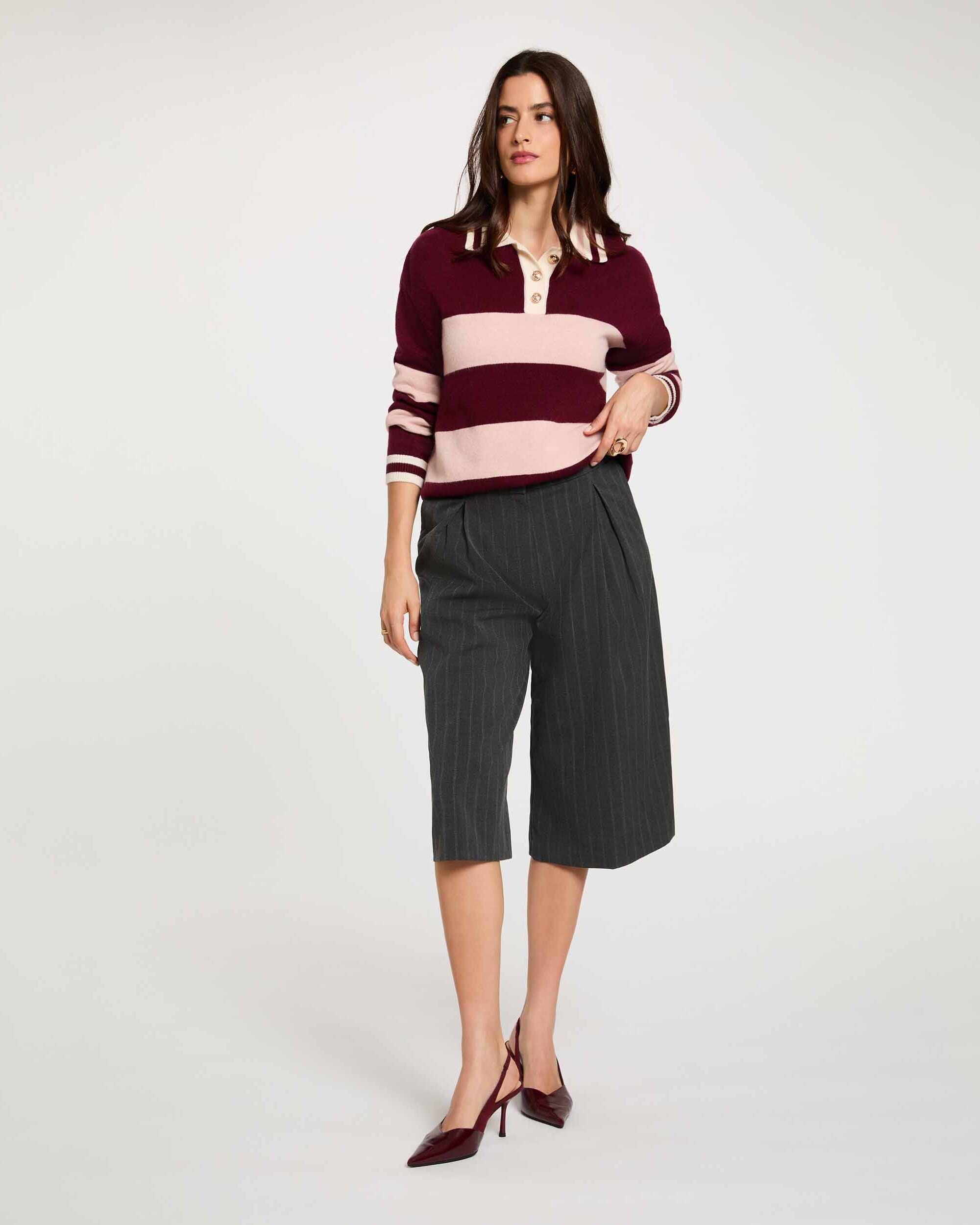 Imagem 0 de Bermudas com Estampado Às Riscas