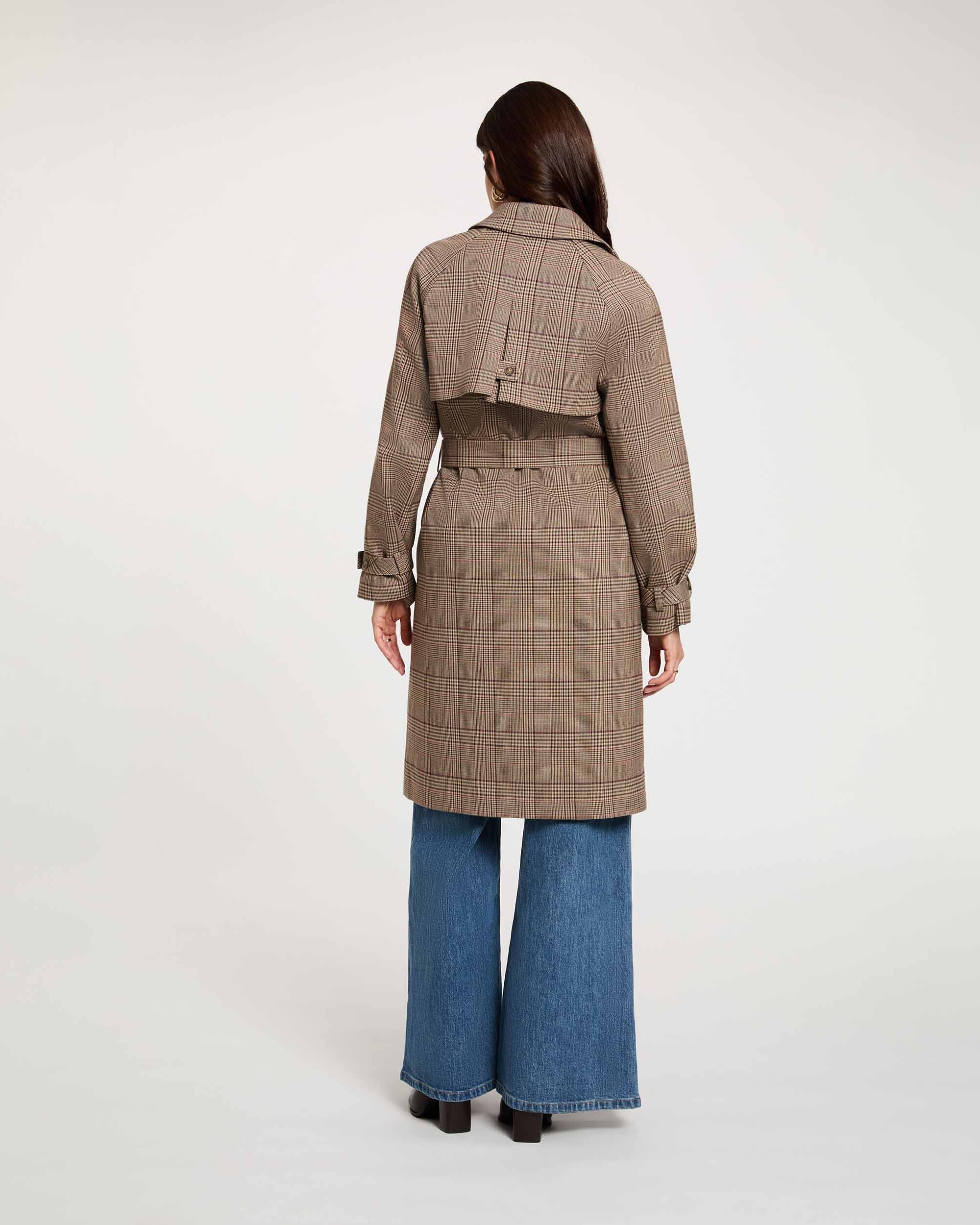 Gabardina com Estampado Aos Quadrados Multicolor-3