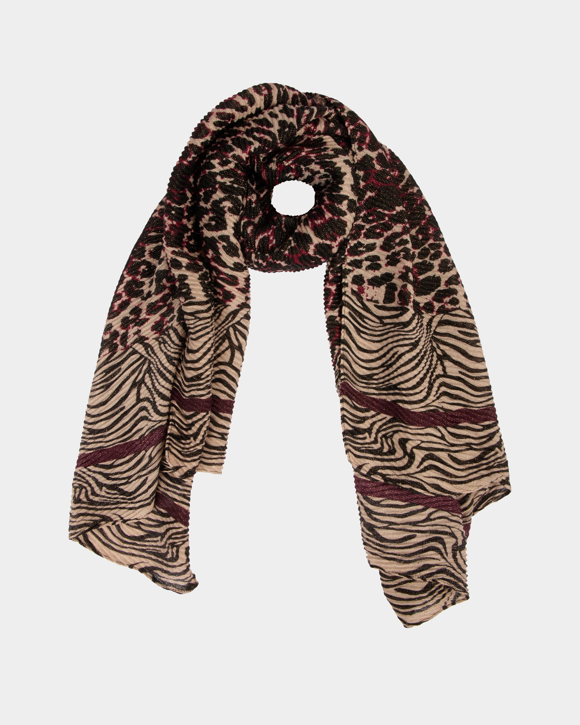 Imagem 0 de Cachecol com Estampado Animalier e Detalhes Metalizados