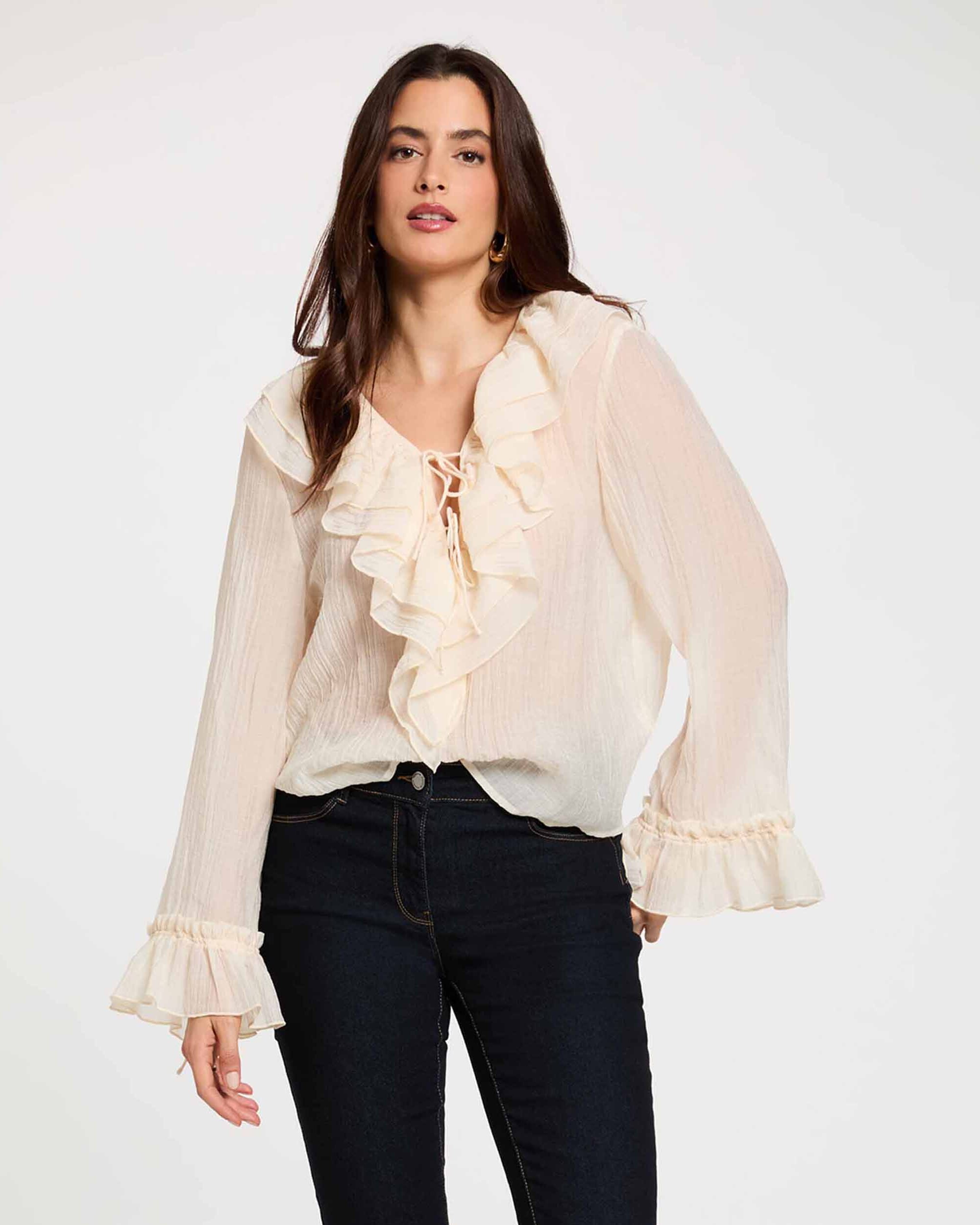 Imagem 0 de Blusa com Folhos