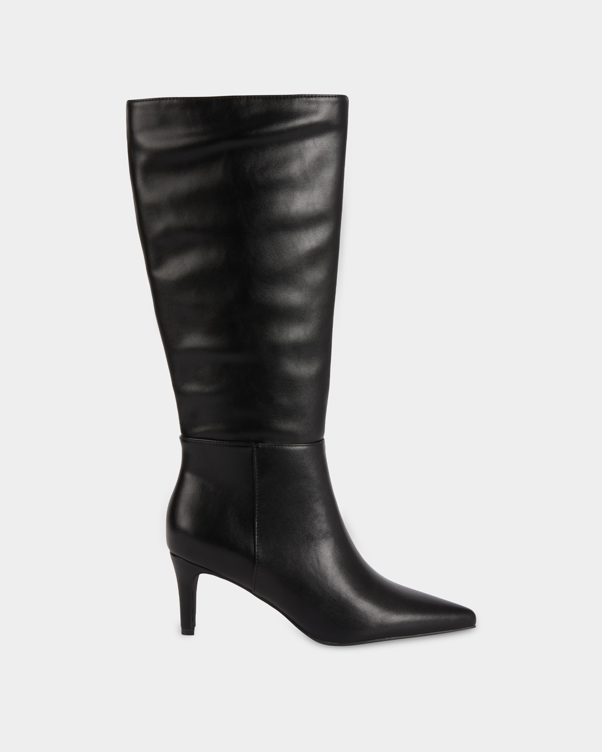 Imagem 0 de Bota de Salto com Fecho Zip