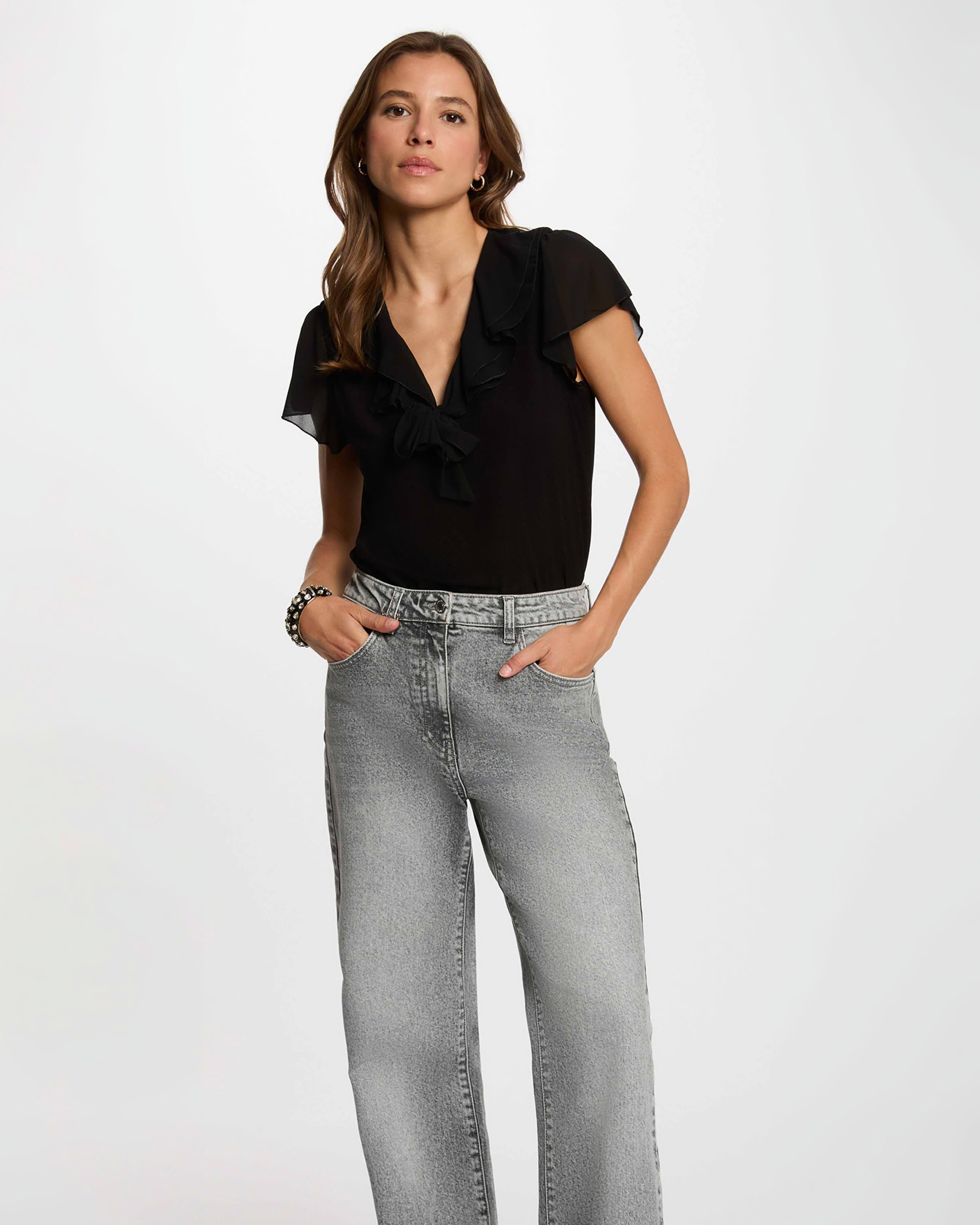 Imagem 0 de T-shirt com Folhos