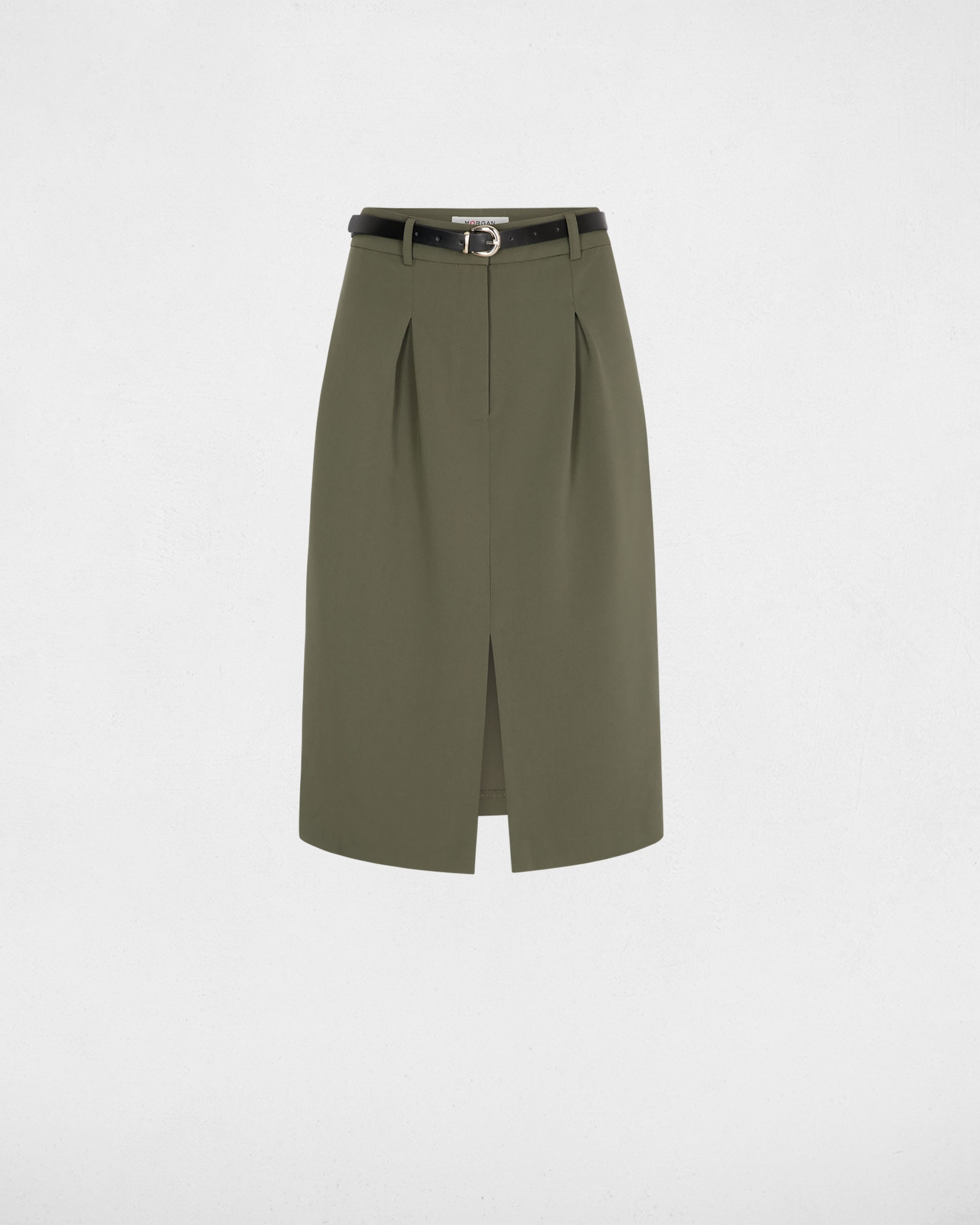 Saia Midi com Pinças Sastre Verde-militar-2