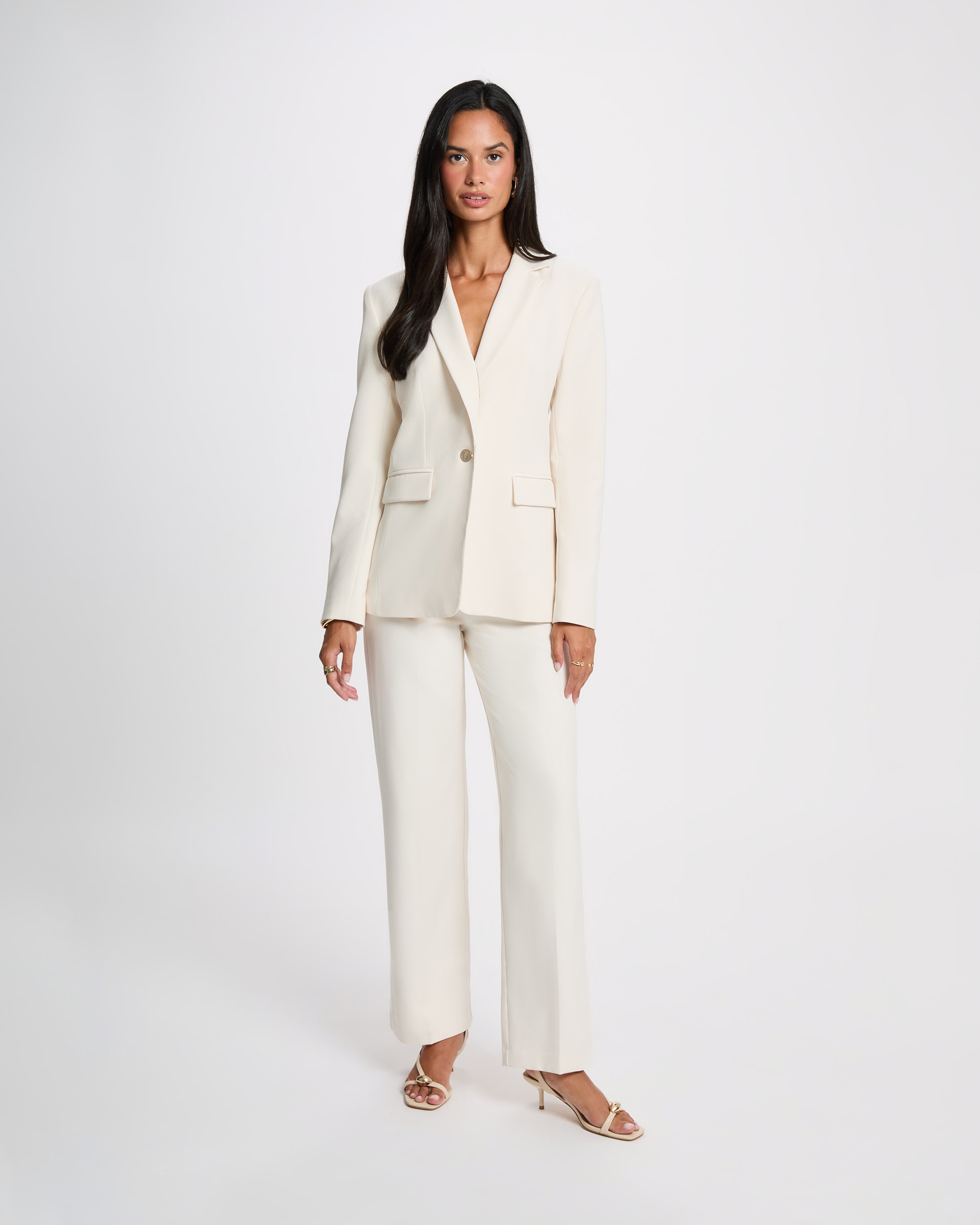 Blazer com Lapelas Cru-3