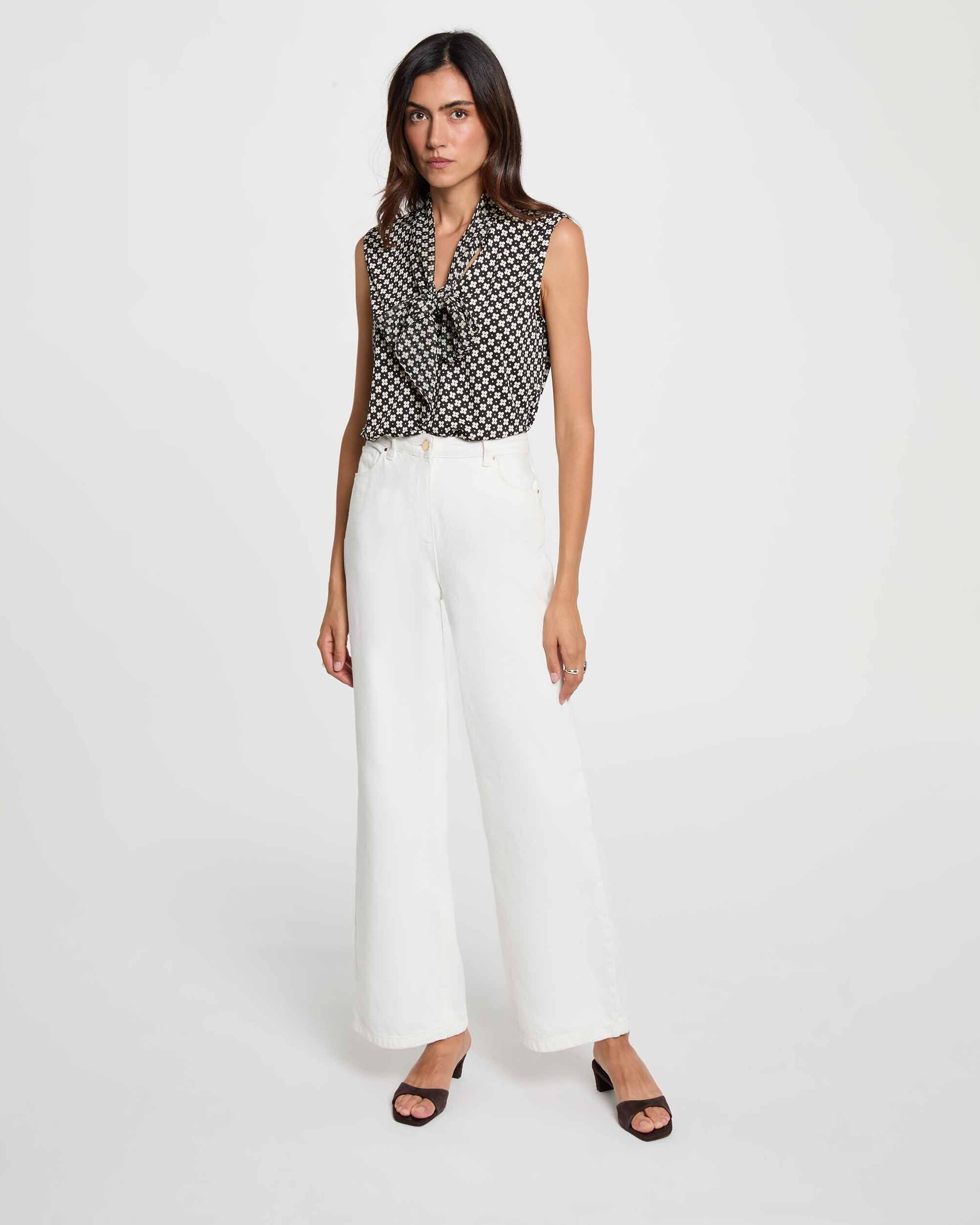Blusa sem Mangas com Laço Multicolor-4