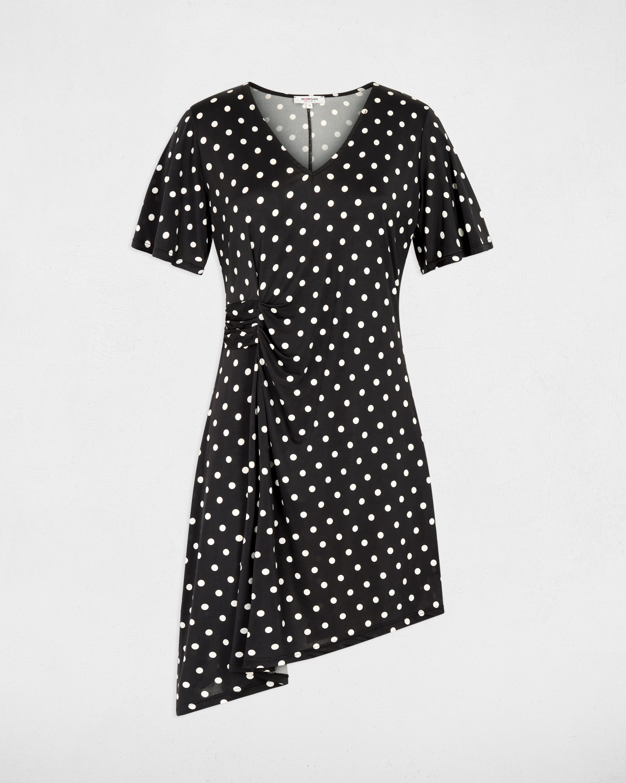 Vestido Curto com Estampado de Bolinhas Multicolor-2