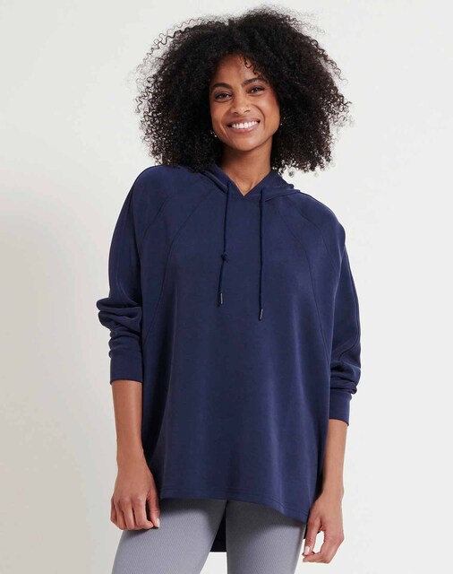 Imagem 0 de Sweatshirt Oversize em Tecido Modal com Capuz