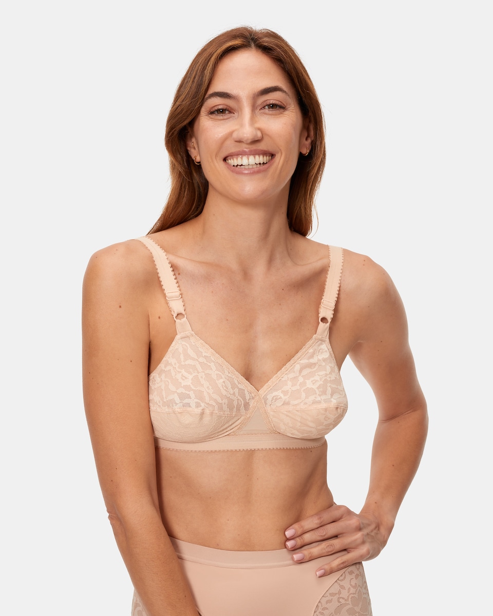 Soutien sem Aros de Sustentação Clássica com Renda Natural-1