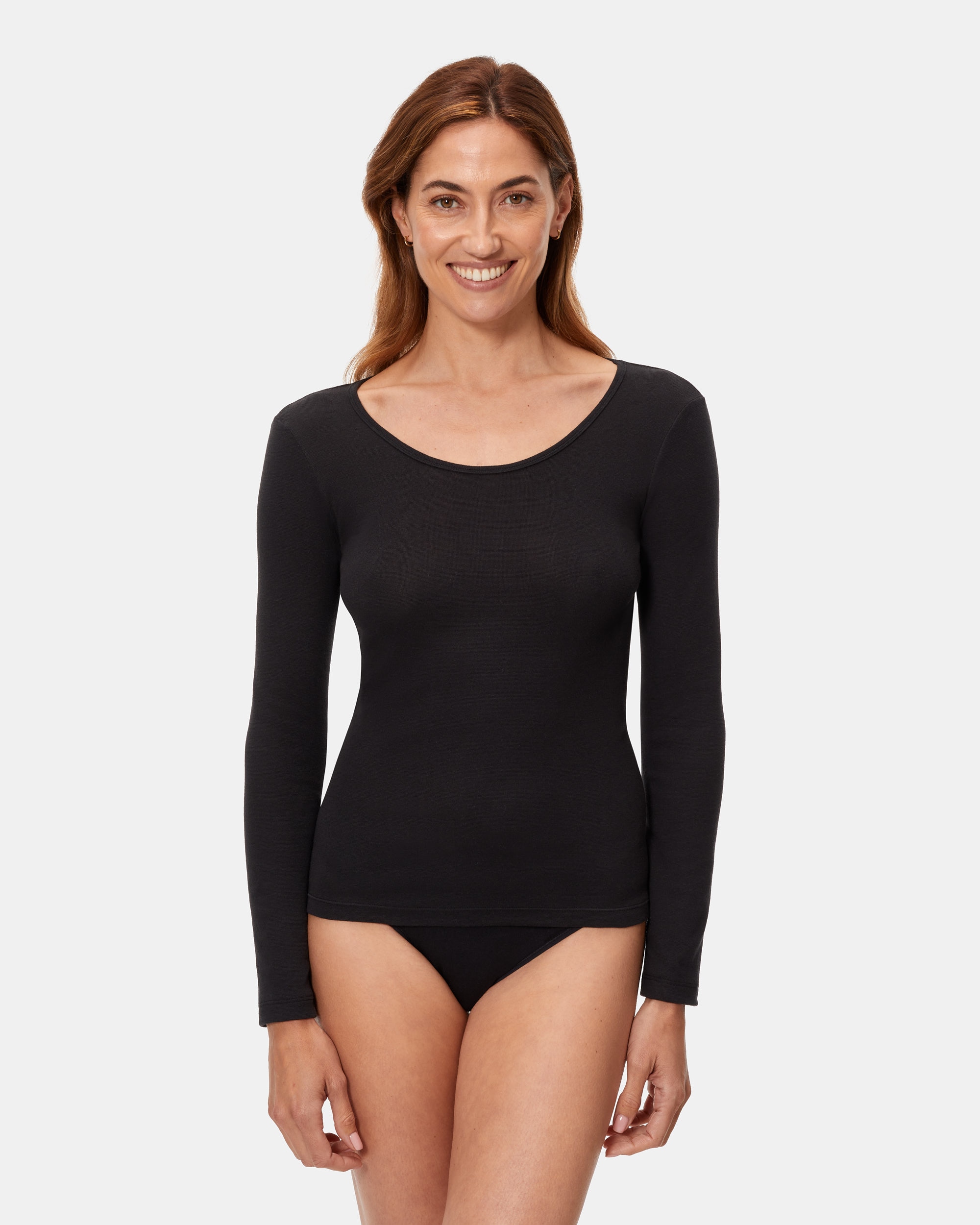 Imagem 0 de T-shirt Interior de Manga Comprida sem Costuras Laterais