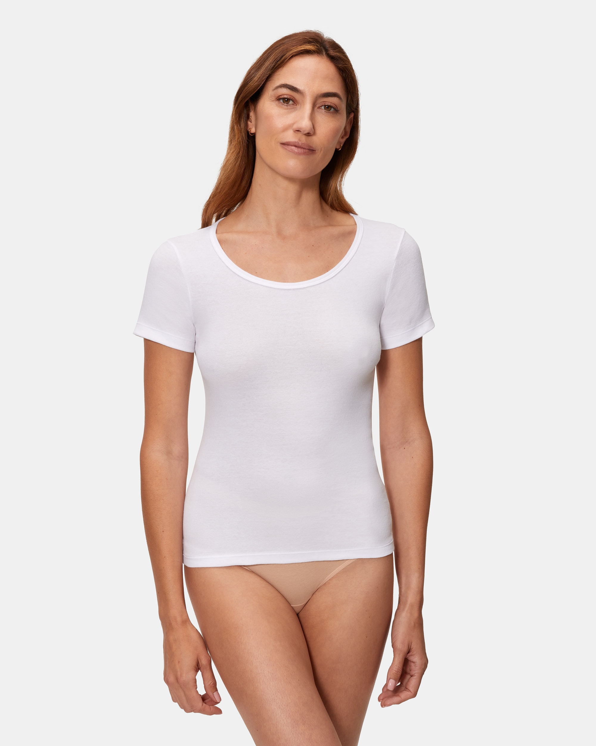 Imagem 0 de T-shirt Interior de Manga Curta sem Costuras Laterais