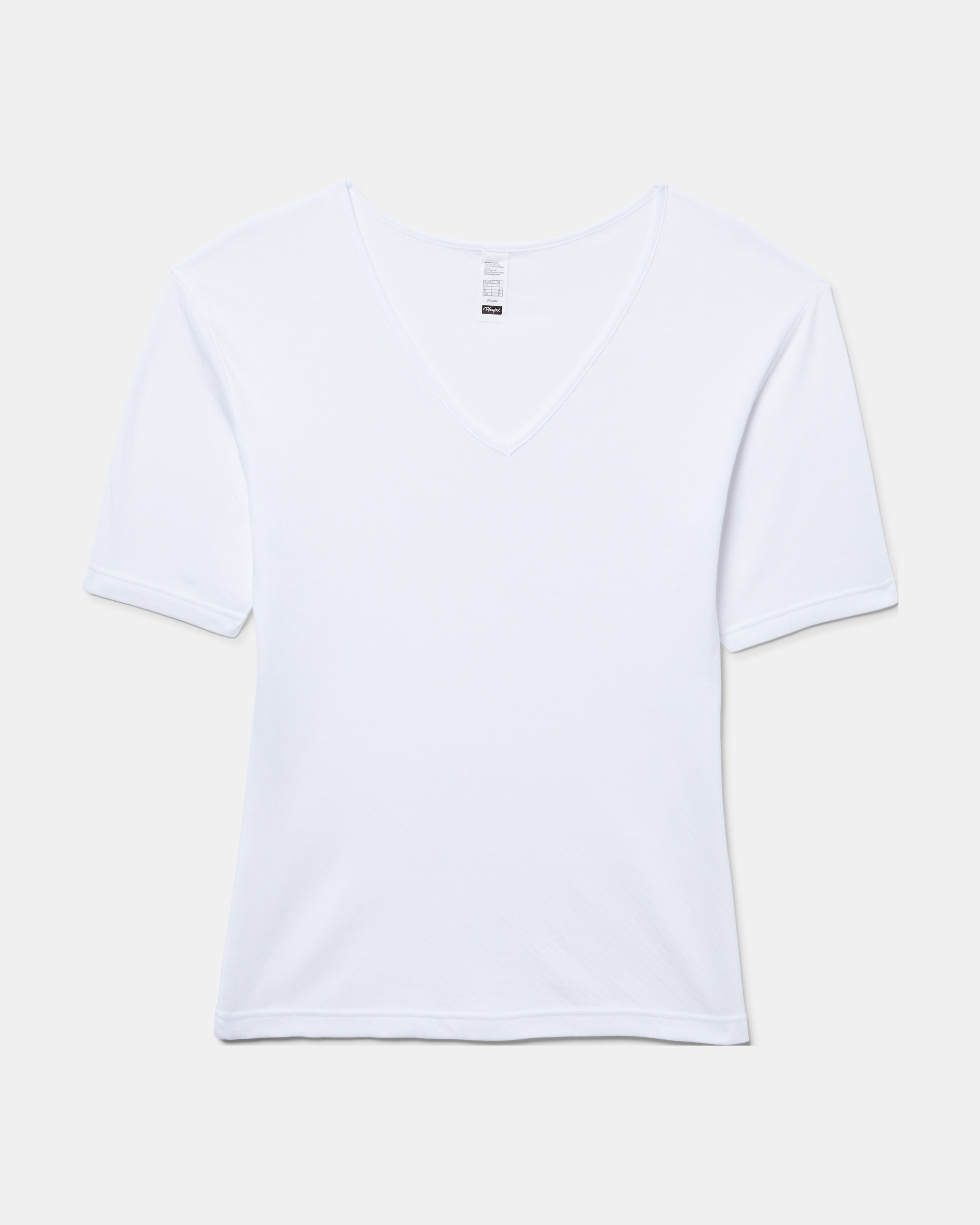 T-shirt Térmica de Manga Curta 100% Algodão Branco-4