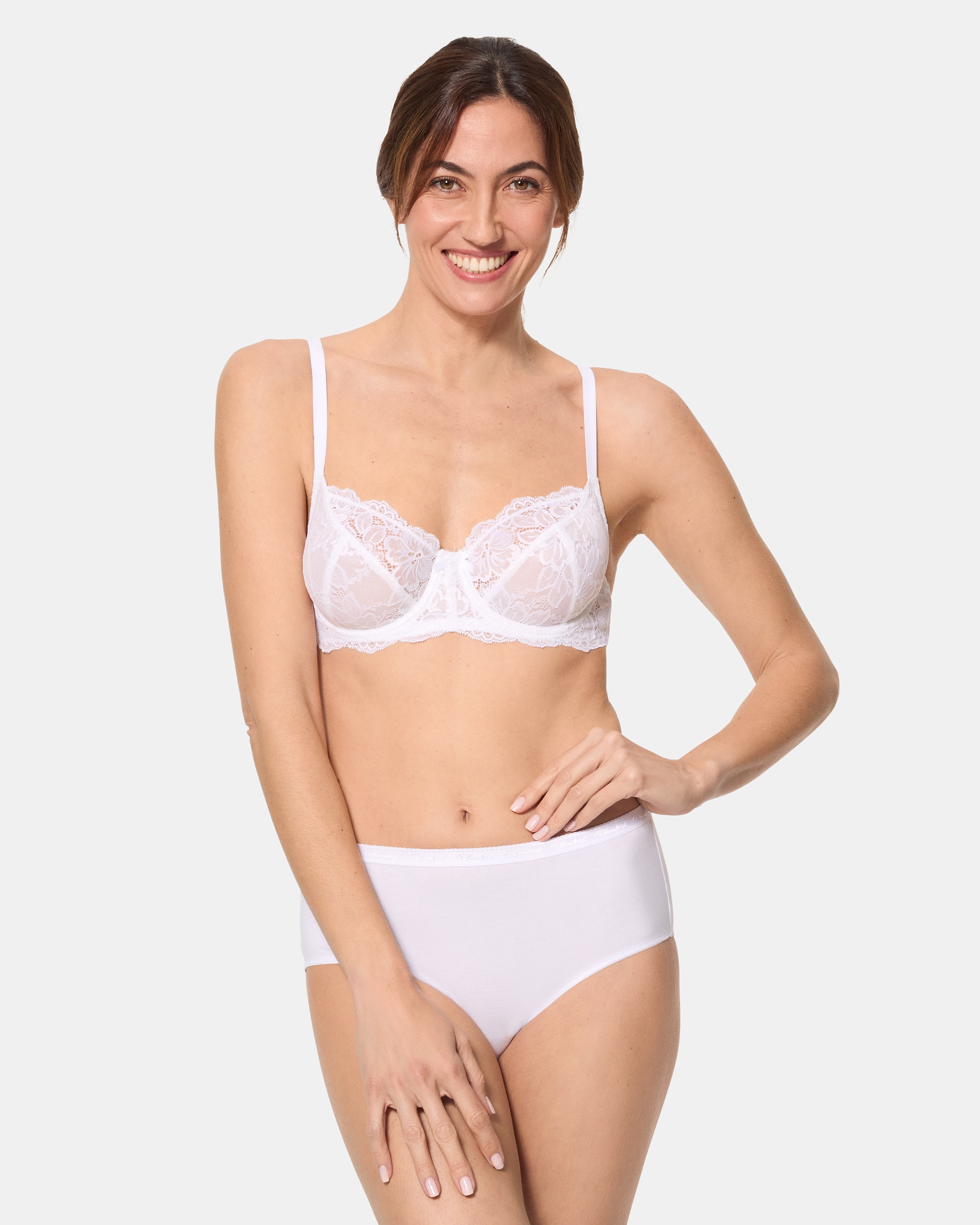 Soutien com Aros de Renda Floral Branco-3