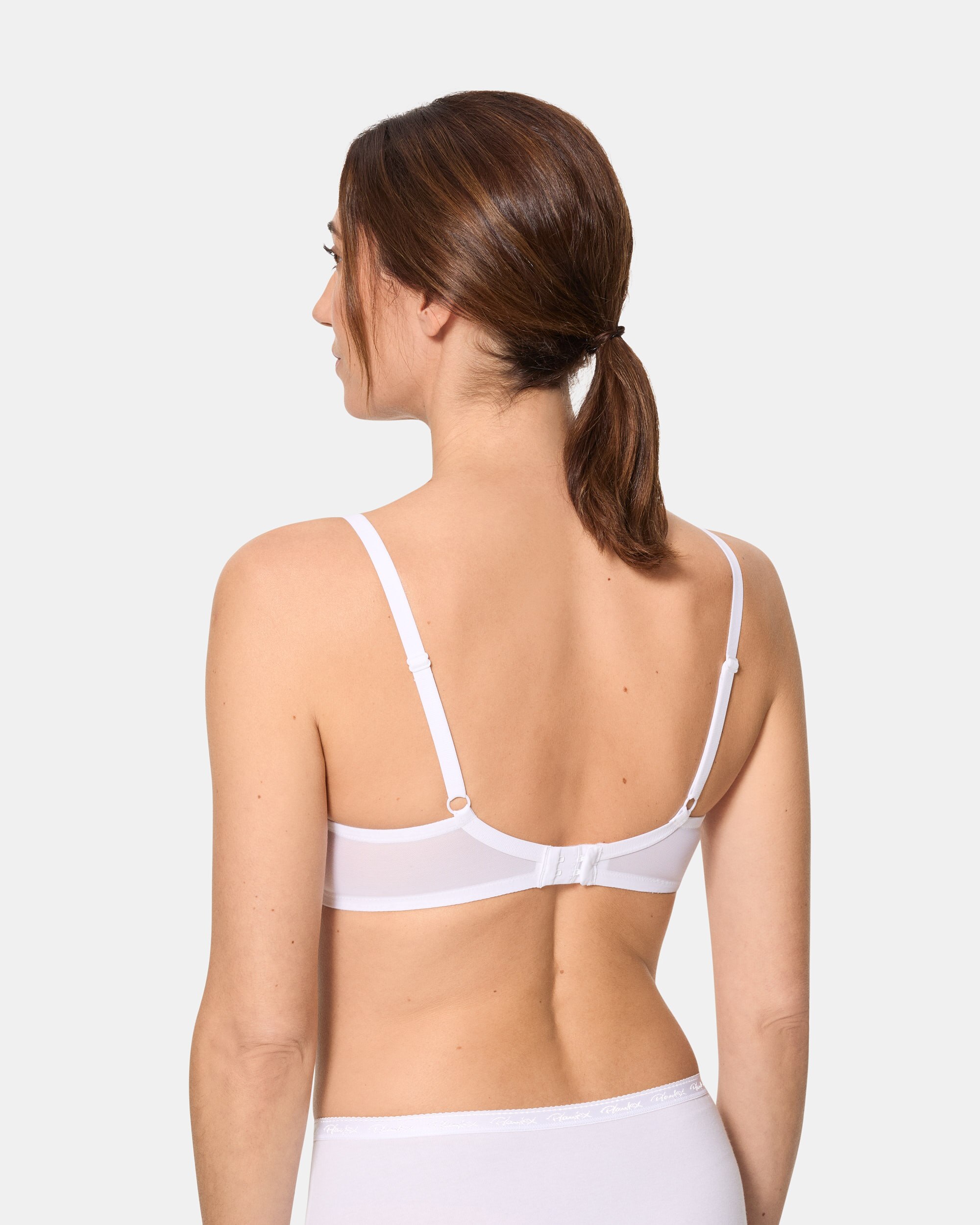 Soutien sem Aros com Renda Floral Branco-2