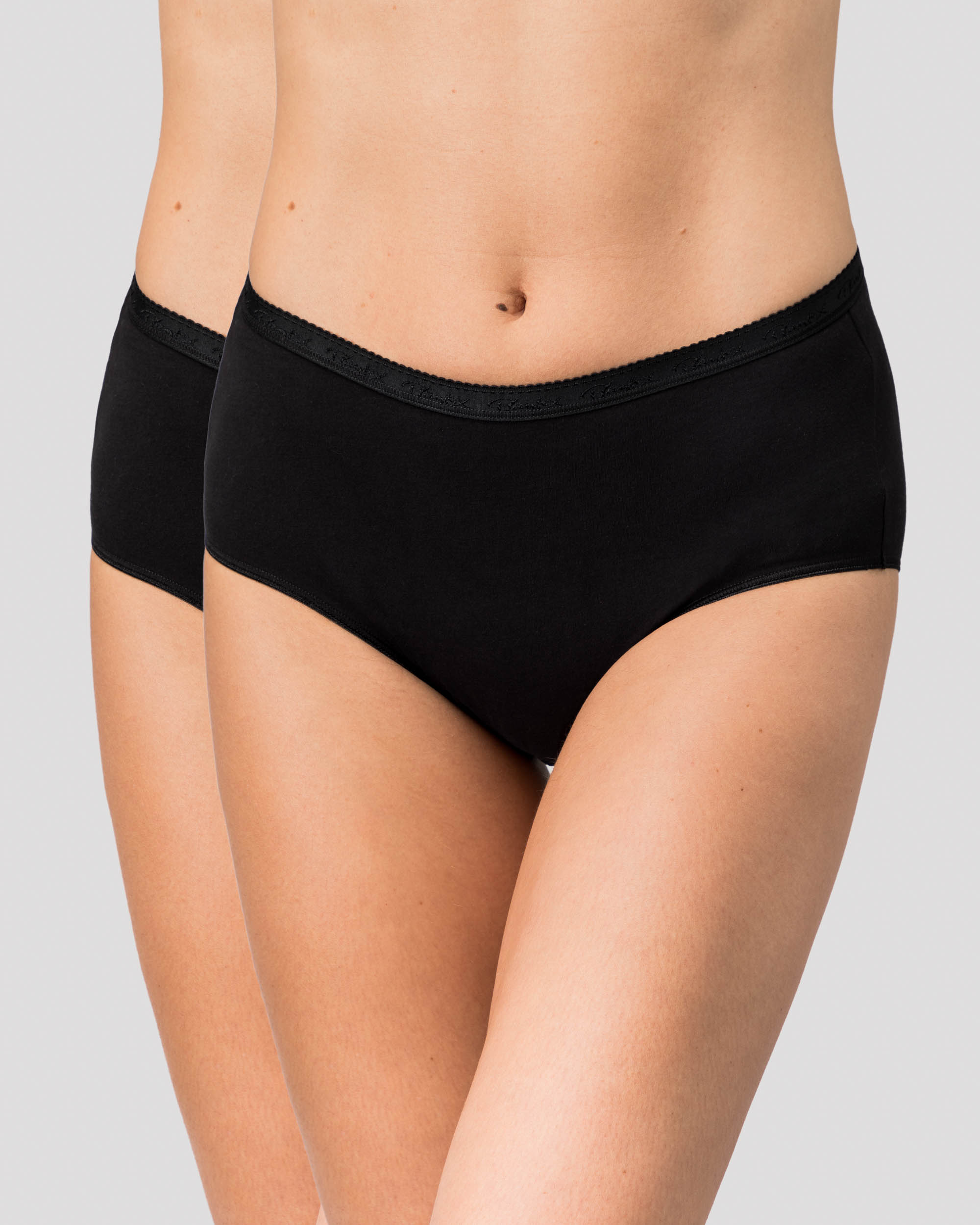 Pack de Duas Cuecas Clássicas de Algodão Orgânico Preto-3
