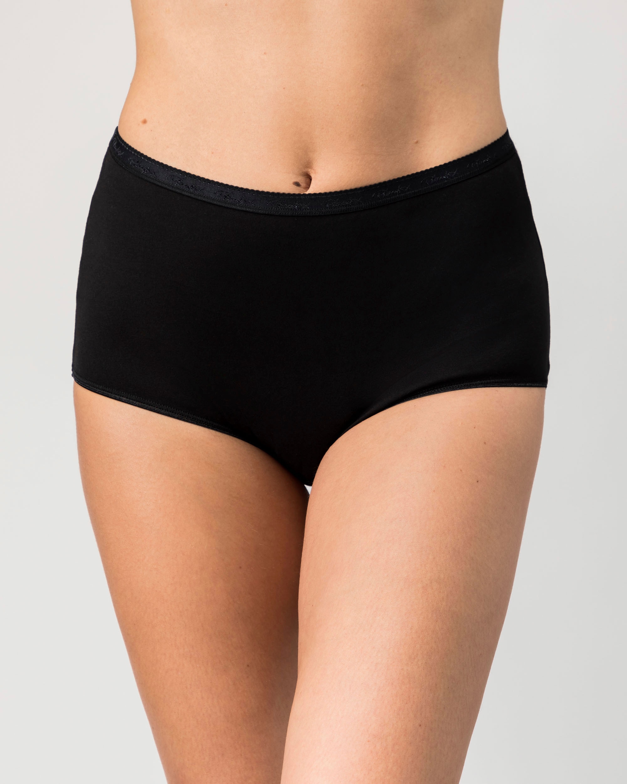 Pack de Duas Cuecas Altas de Algodão Orgânico Preto-1