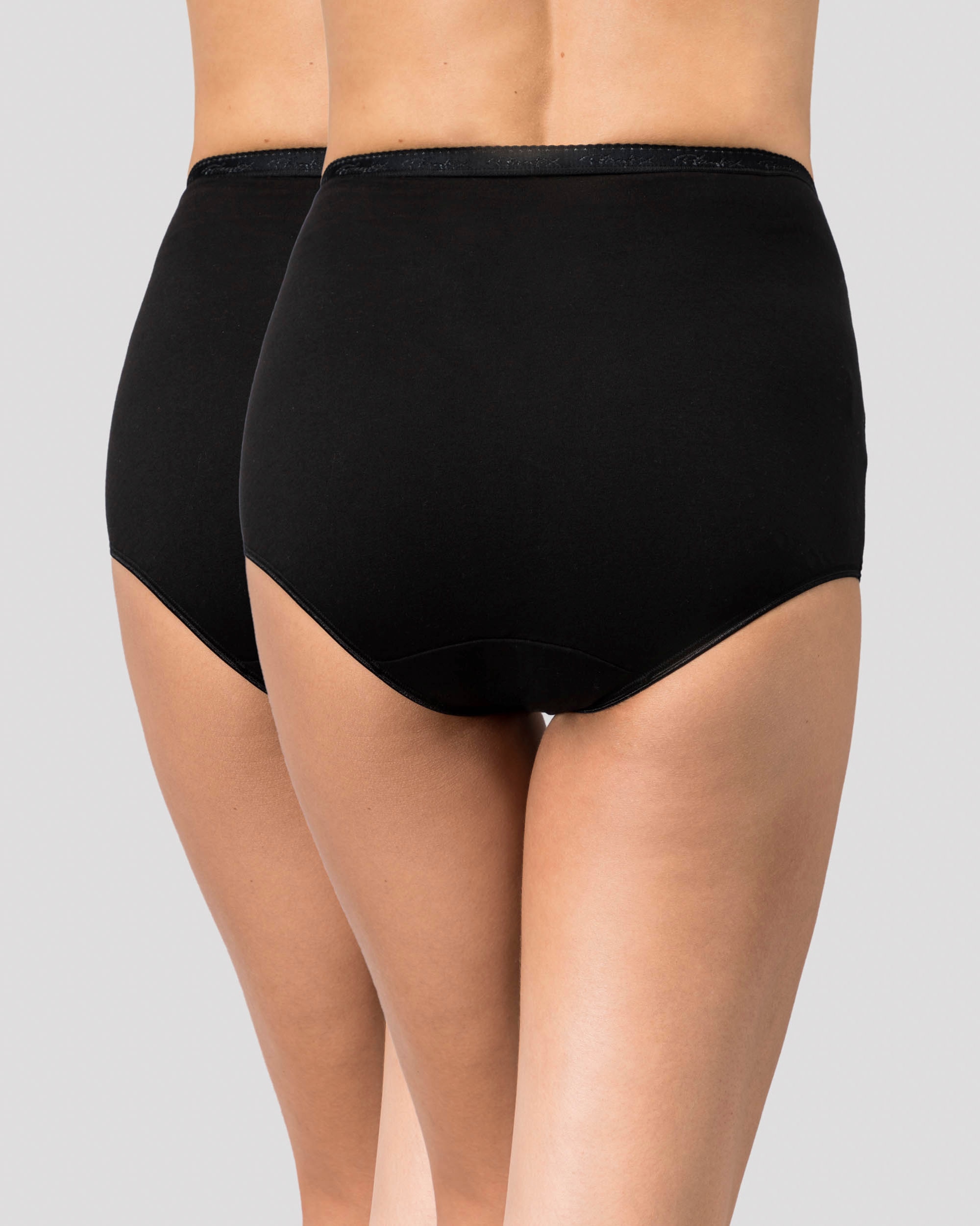 Pack de Duas Cuecas Altas de Algodão Orgânico Preto-2