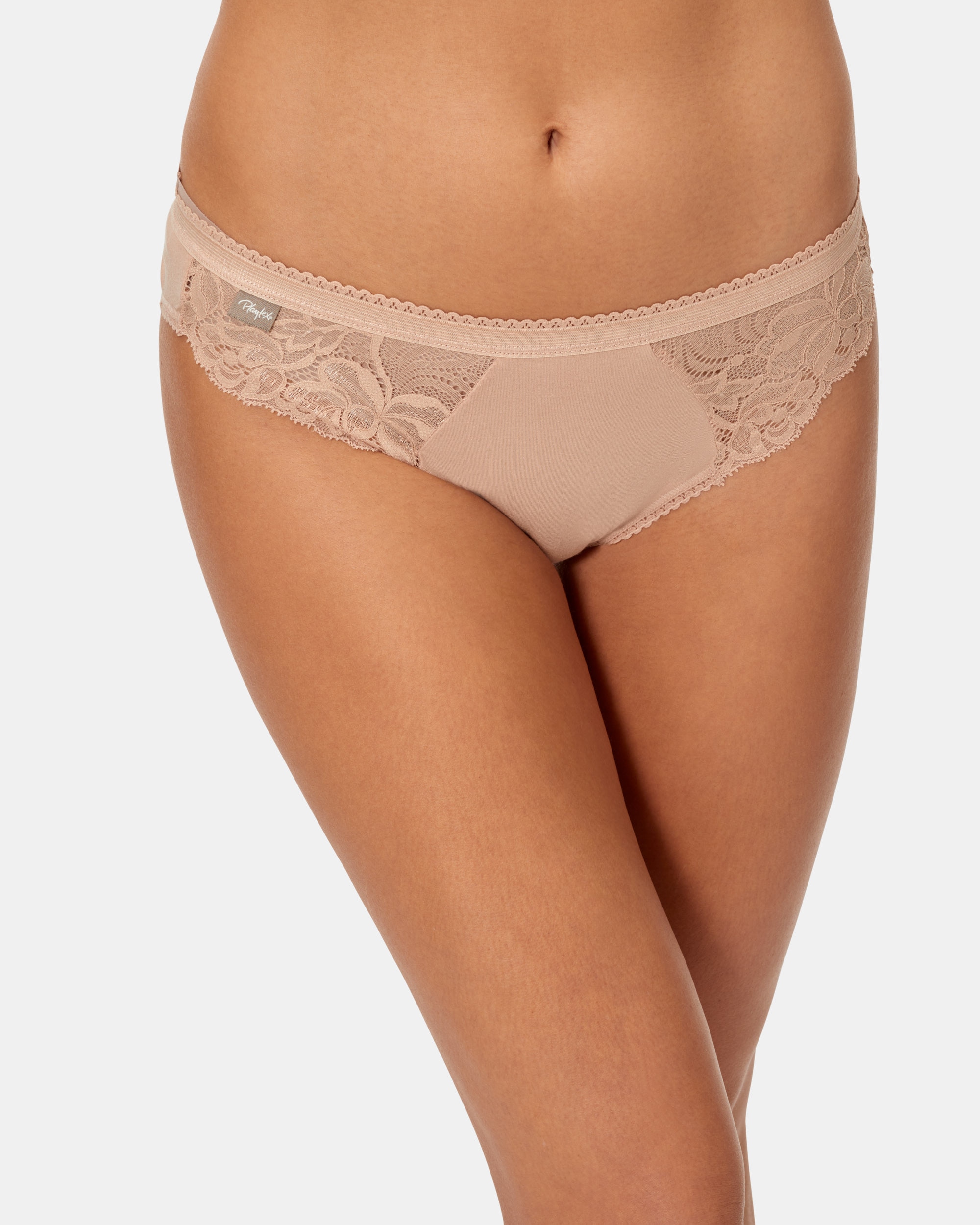 Pack de Duas Cuecas de Algodão com Renda Bege-1